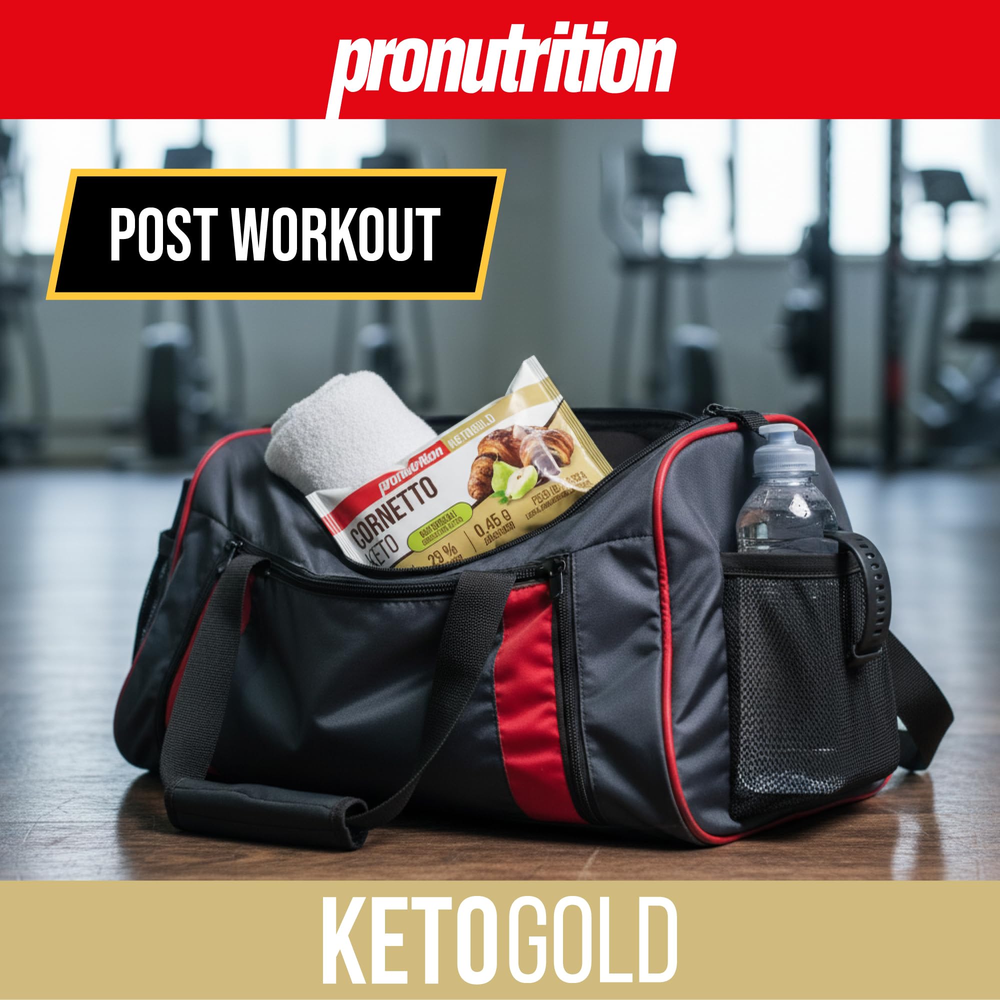 Pronutrition Cornetto Keto – Basso in Carboidrati e Zuccheri, Alto Proteico con Deliziosa Farcitura, Lievitazione Naturale – Gusto: Cioccolato e Pera