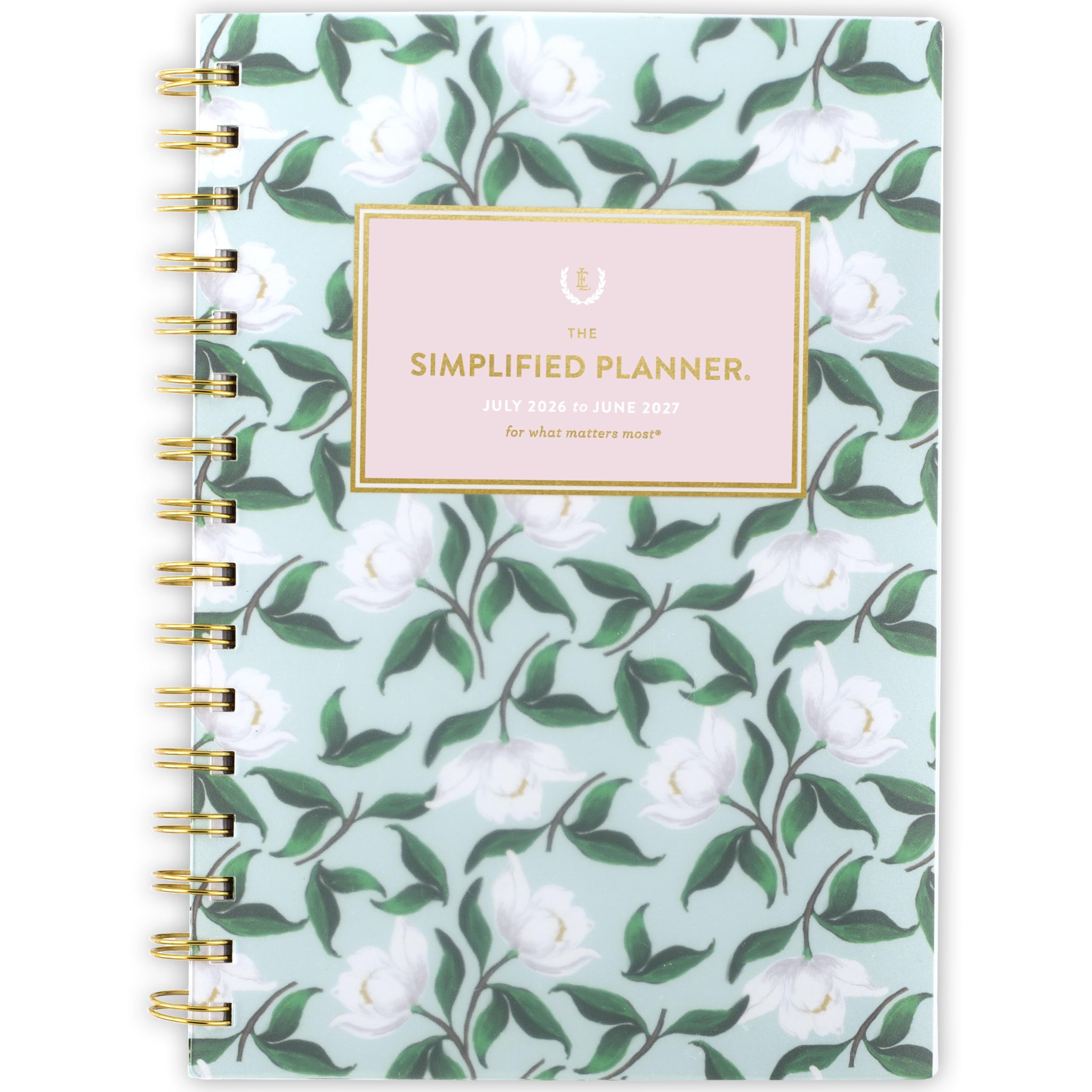 AT-A-GLANCE Planner 2026-2027 settimanale e mensile accademico 12 mesi luglio-giugno, 5-1/2 "x 8-1/2", semplificato da Emily Ley, Savanna Blooms (EL50-200A)