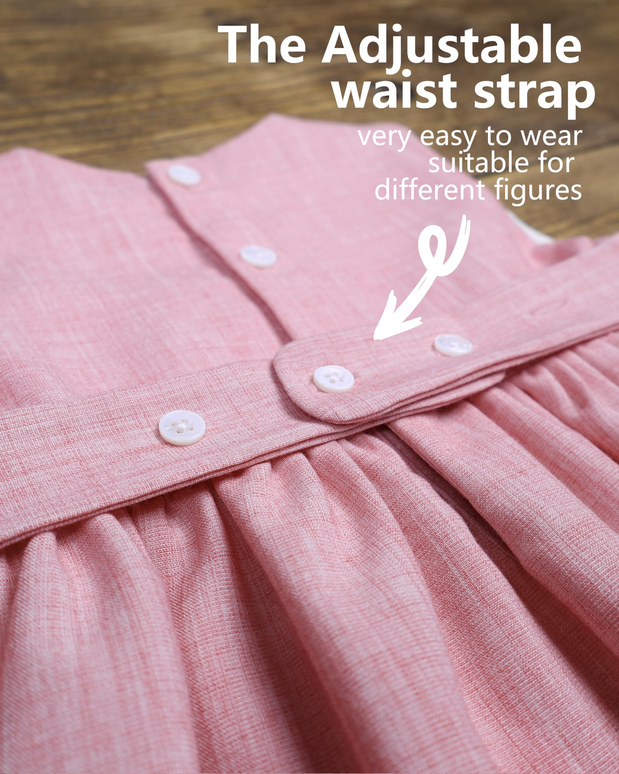 Twoflower Baby Mädchen Langarm Smocking Kleidung Kleinkind Herbst Floral gesmoktes Kleid Vintage Kleider für Weihnachten Geburtstag