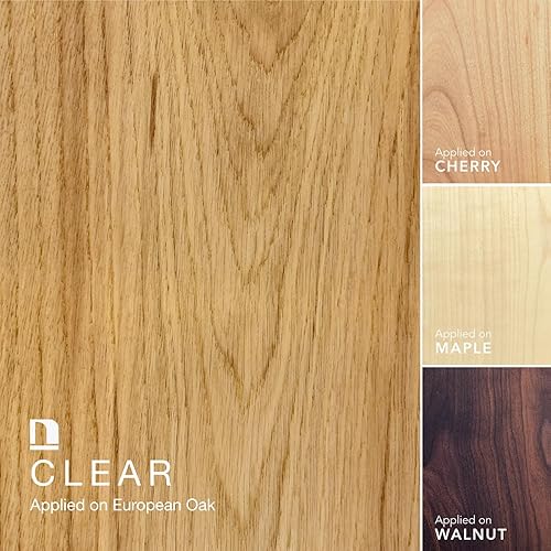 Miniatura 5 de Aceite de tinte para madera de 2 componentes, 1.3 L (43.95 fl oz), transparente, fácil de aplicar, muy bajo olor, aceite de linaza, muebles y pisos