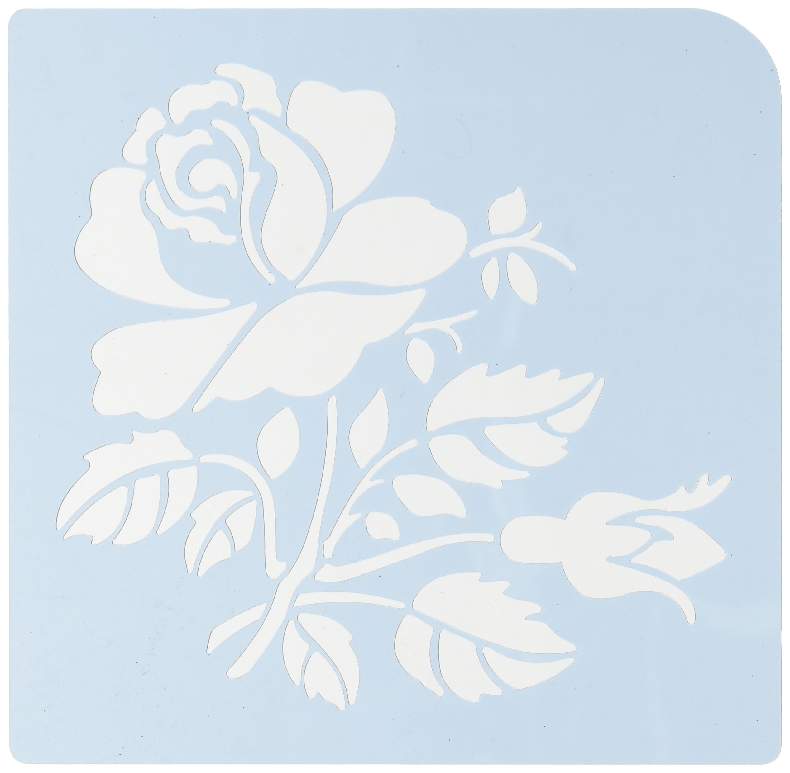 Rose stencil pattern