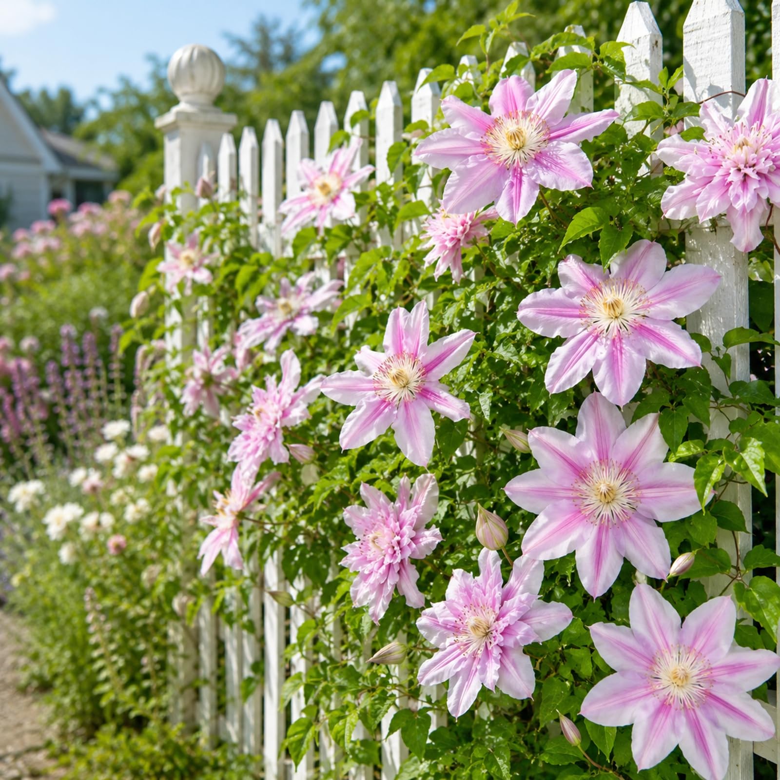 Rizomi Clematide Varietà Perenni Rare, Resistenti, Splendide in Giardino- ideale per giardino e aiuole-15 Bulbi-E