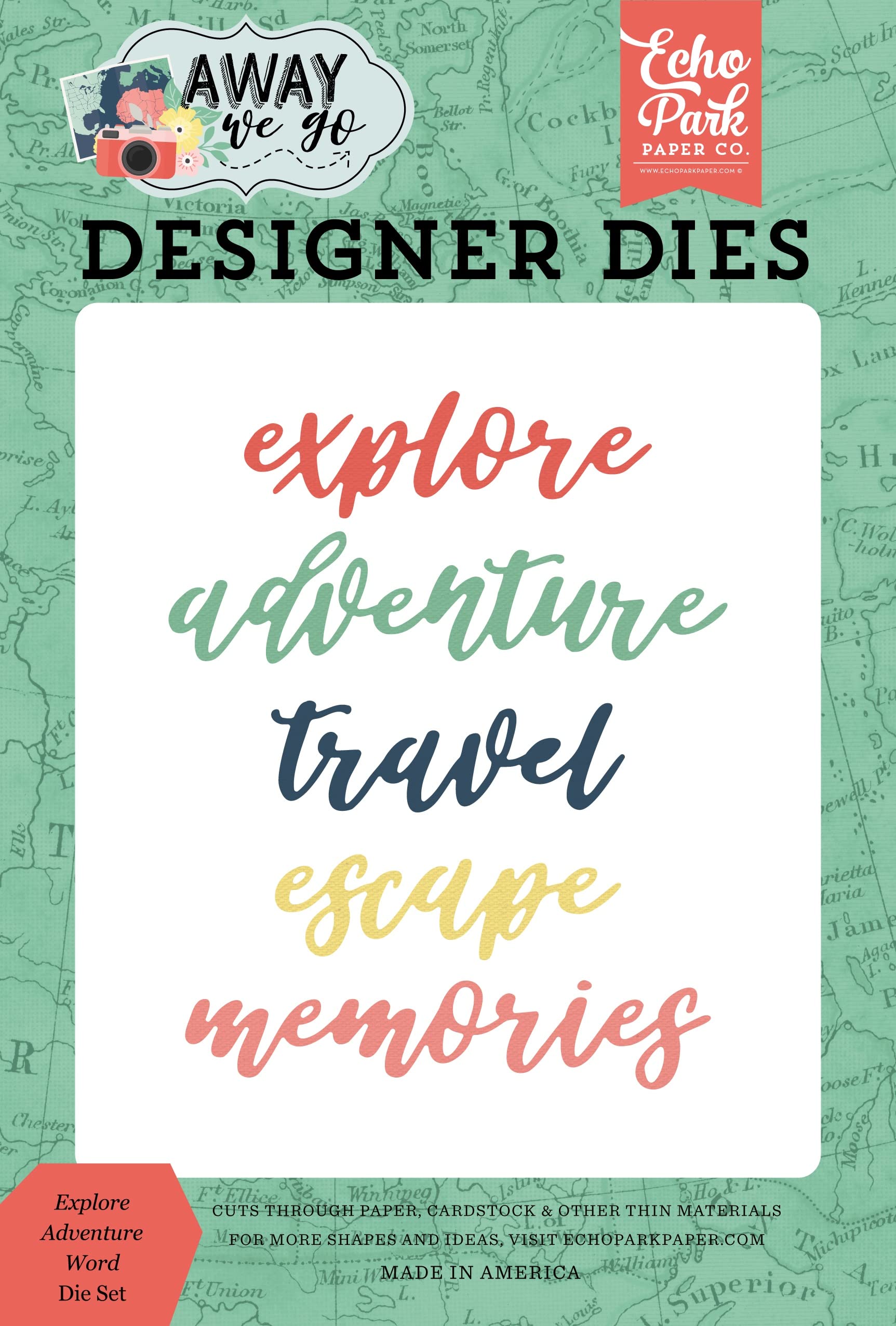 Explore Adventure Word Die Set