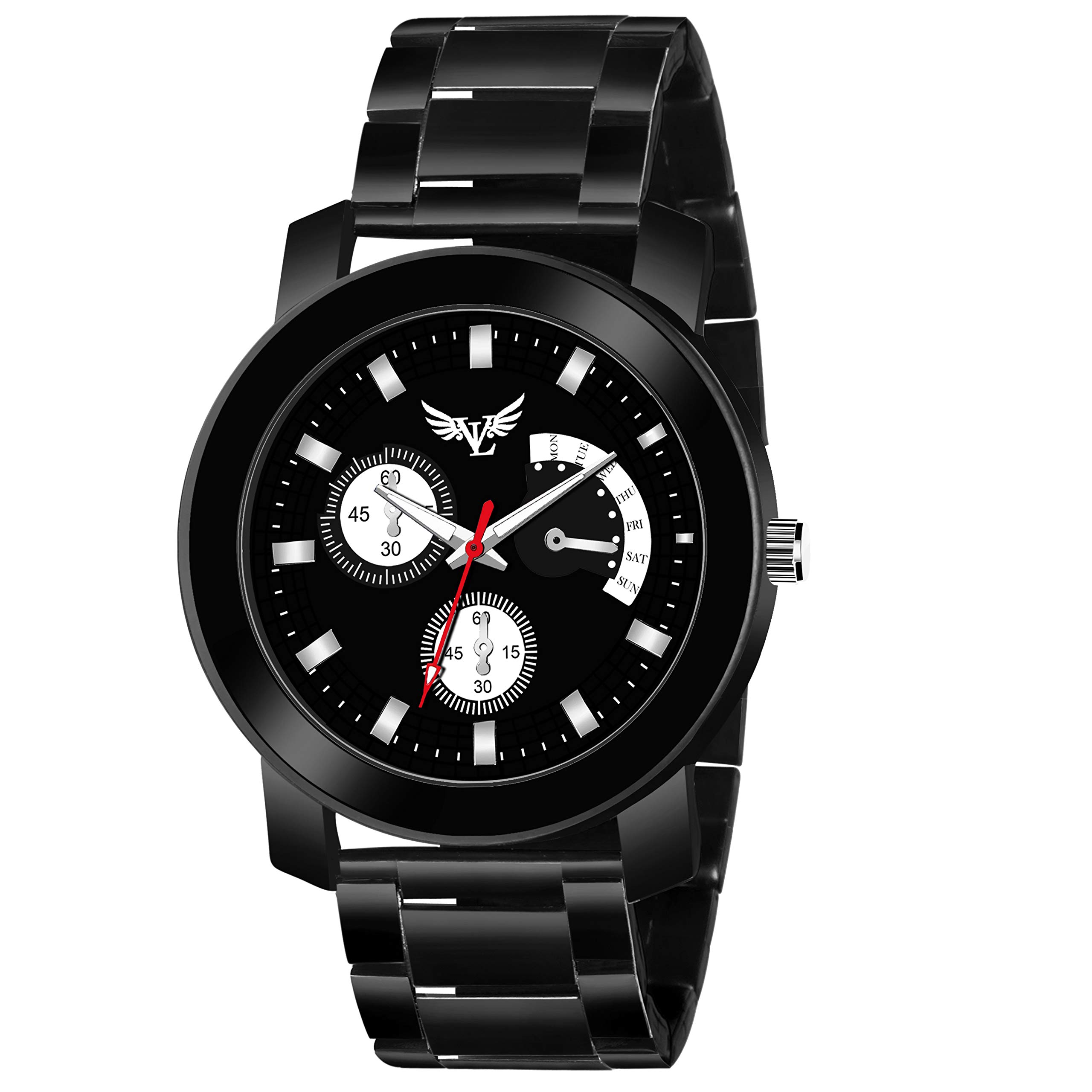 VILLS LAURRENS VL~1250 Designer Black Casual Analog Watch for Men and Boys (B08BYKLD72) Amazon Price History, Amazon Price Tracker