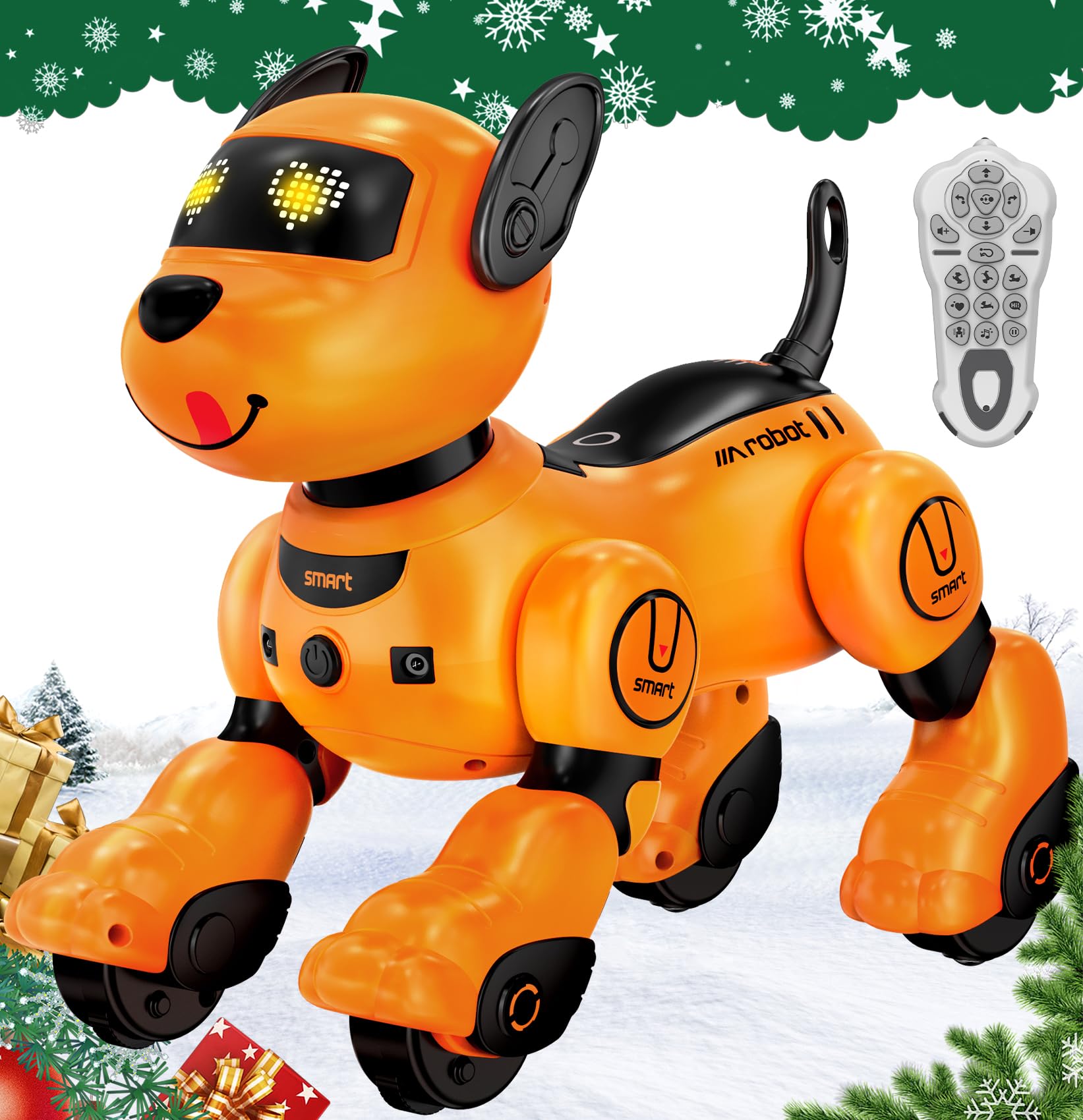 anysun Robot Dog Toy for Kids, Programmable Remote Control Robots Puppy with Follow Up & Touch Sensors, Dancing & Singing, Smart Stunt Robot Pet,