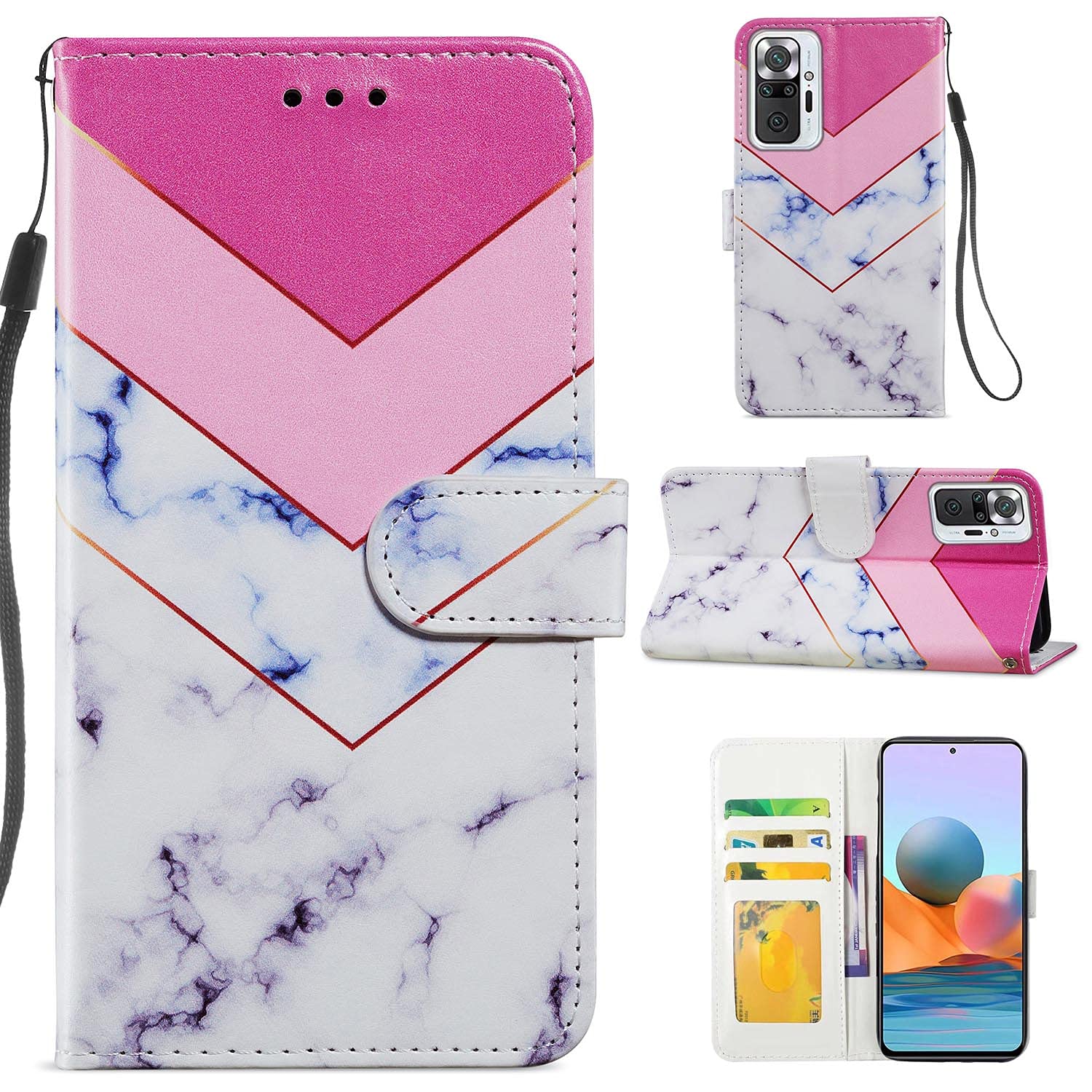 Guxira Xiaomi Redmi Note 10 Pro/Note 10 Pro Max Flip Case Cute