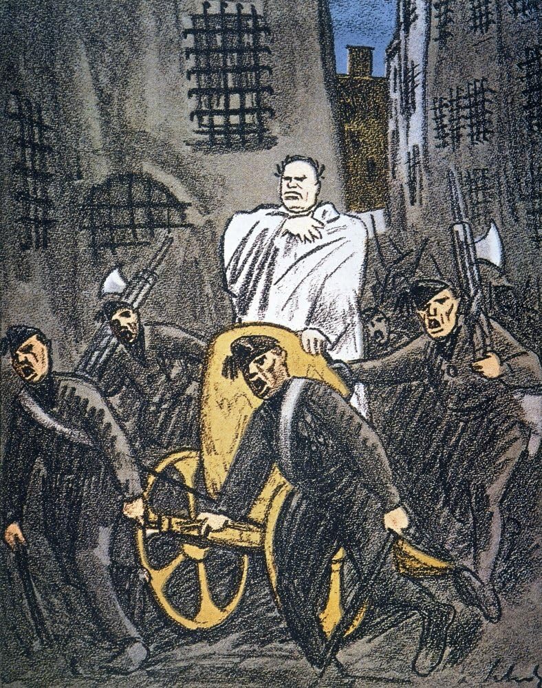 Benito Mussolini Cartoon NThe Triumph Of Mussolini Cartoon By W Schulz On Benito MussoliniS Speech Of 3 January 1925 Establishing His Full Dictatorship In Italy Poster Print by (24 x 36)