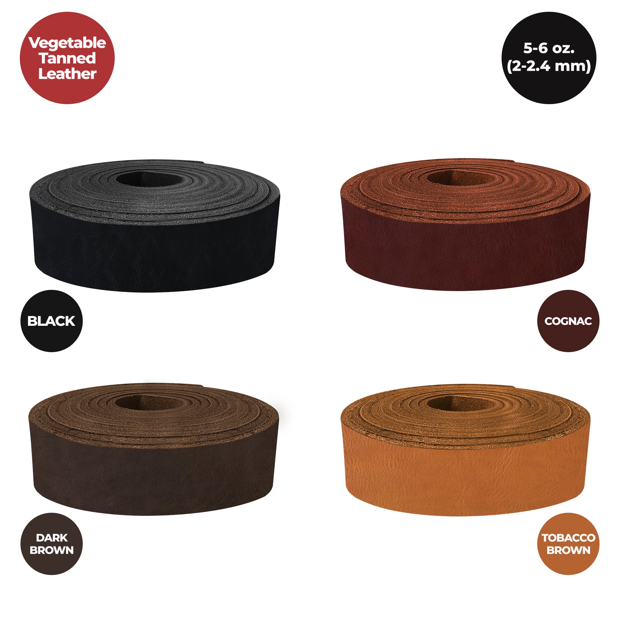 Amazon.com: European Leather Work 5-6 oz. (2-2.4mm) Vegetable 