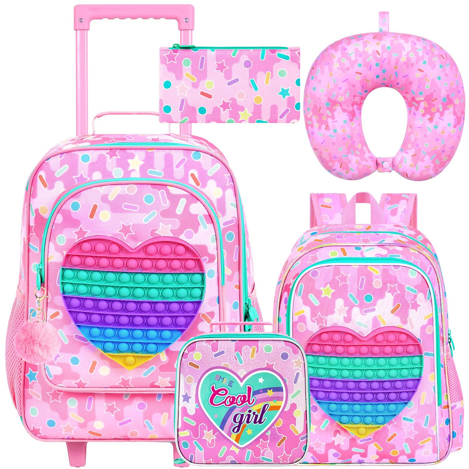 WZLVO Dinosaur Unicorn Kids Luggage