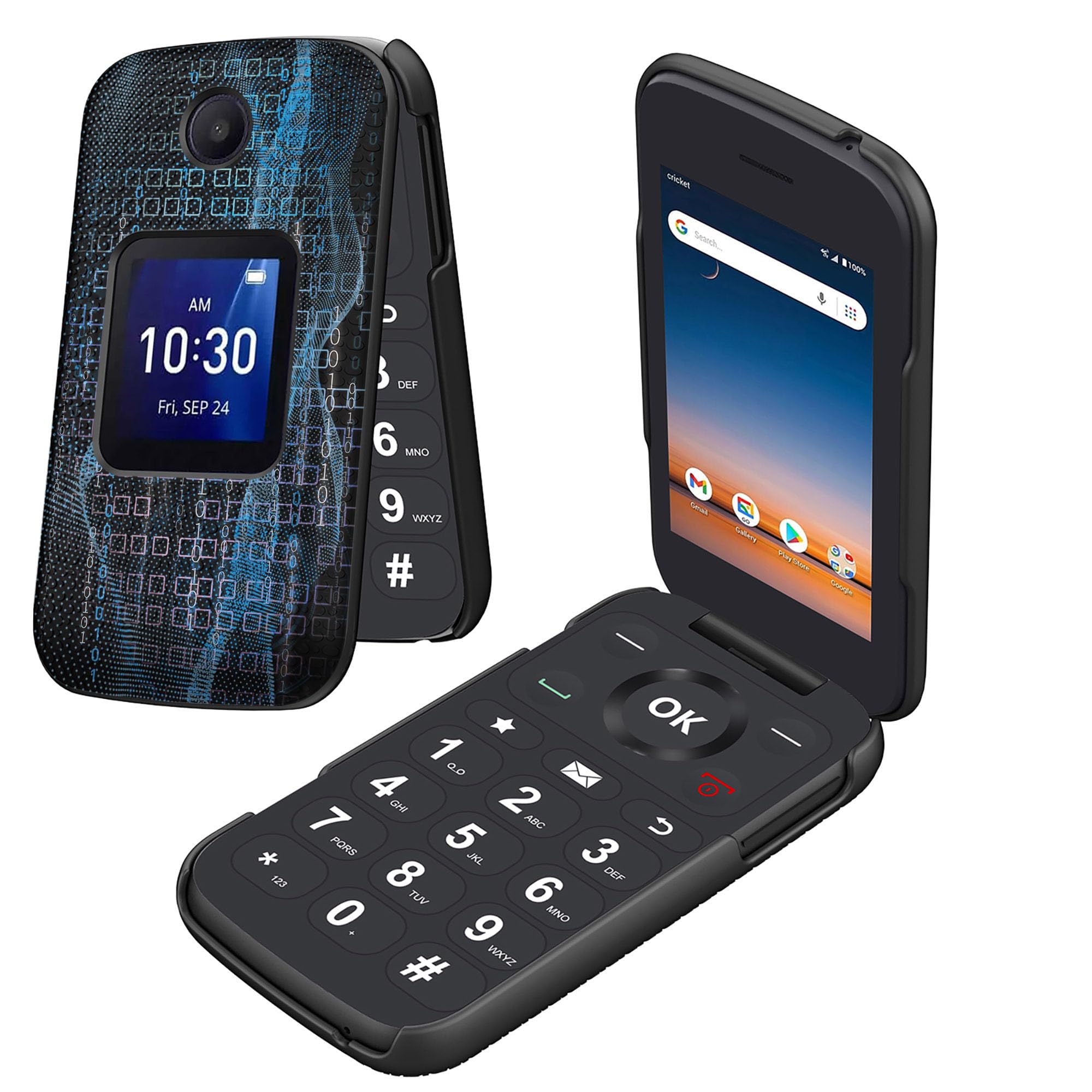 RYUITHDJP for Alcatel Go Flip 4 Case (4056W/4056Z) / TCL Flip Case (4056L) / TCL Flip Pro Case (4056s/4056V) 2.8" Number Design Phone Case for TCL Flip Pro Case PC Stylish Cover