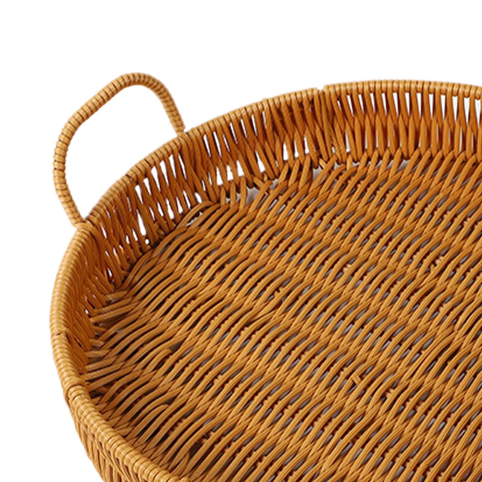 Cesti In Rattan Per Organizzare, Vassoio Organizzatore Leggero, Cesto Picnic In Rattan Artificiale, Leggero Snack Frutta Verdura Uova Bouquet Di Fiori Outdoor Spiaggia Picking Raccolta Cucina Soggiorn