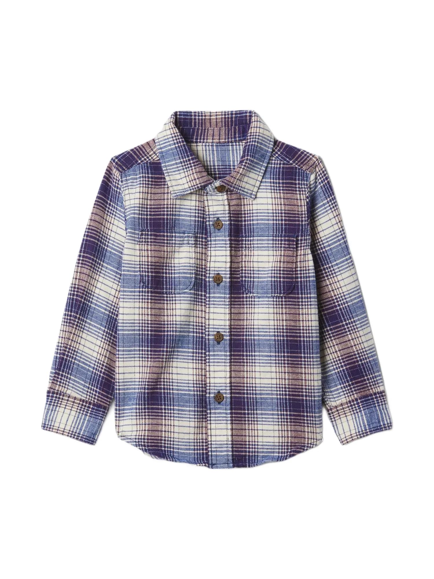 Boys' Long Sleeve Flannel Button-Down Shirt