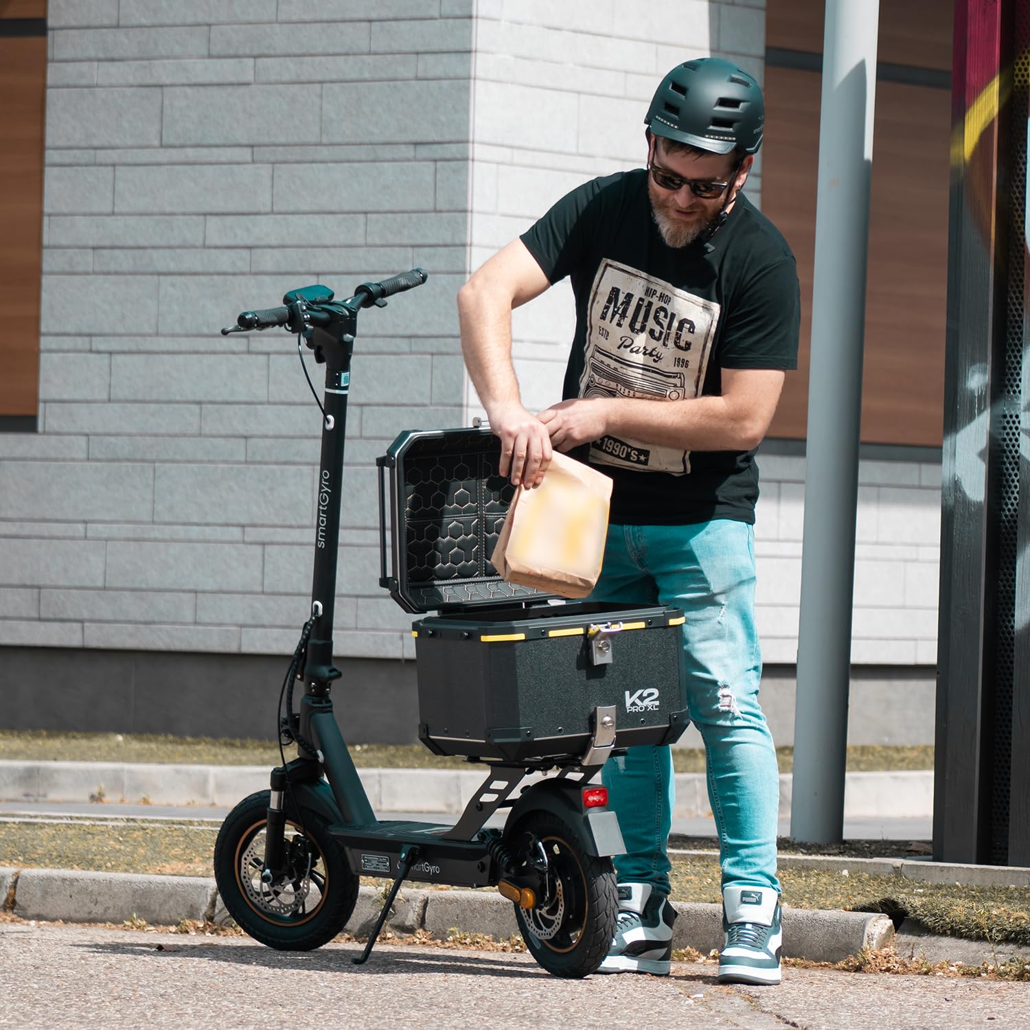 SMARTGYRO Baúl K2 Pro XL - Accesorio para los Patines Eléctricos K2 Pro XL, Maleta de Transporte, 45 litros, Interior Acolchado. Compatible con Motocicletas