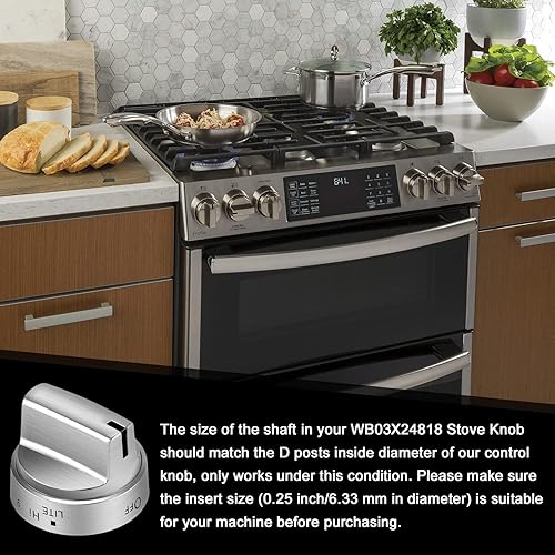 Vista 6 de AMI PARTS WB03X24818 - Pomo para repuestos de pomos de estufa GE (paquete de 5), repuesto PS11729081 AP5989029 GE Profile Range Oven