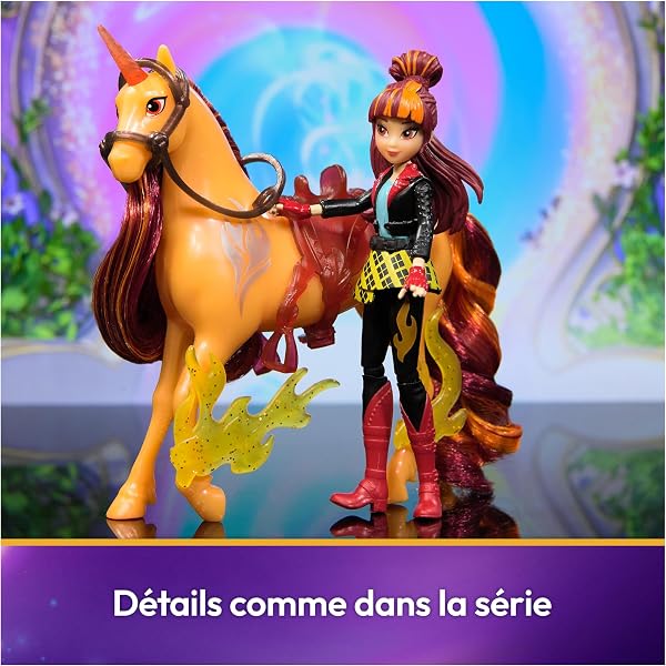 Unicorn Academy - L'Ecole des Licornes - Licorne Cinder + Poupée Valentina - Licorne, Poupée Et Accessoires À Collectionner- Jouets Inspirés De La Série L'Ecole des Licornes - Jouet Enfant 4 Ans Et + - 4