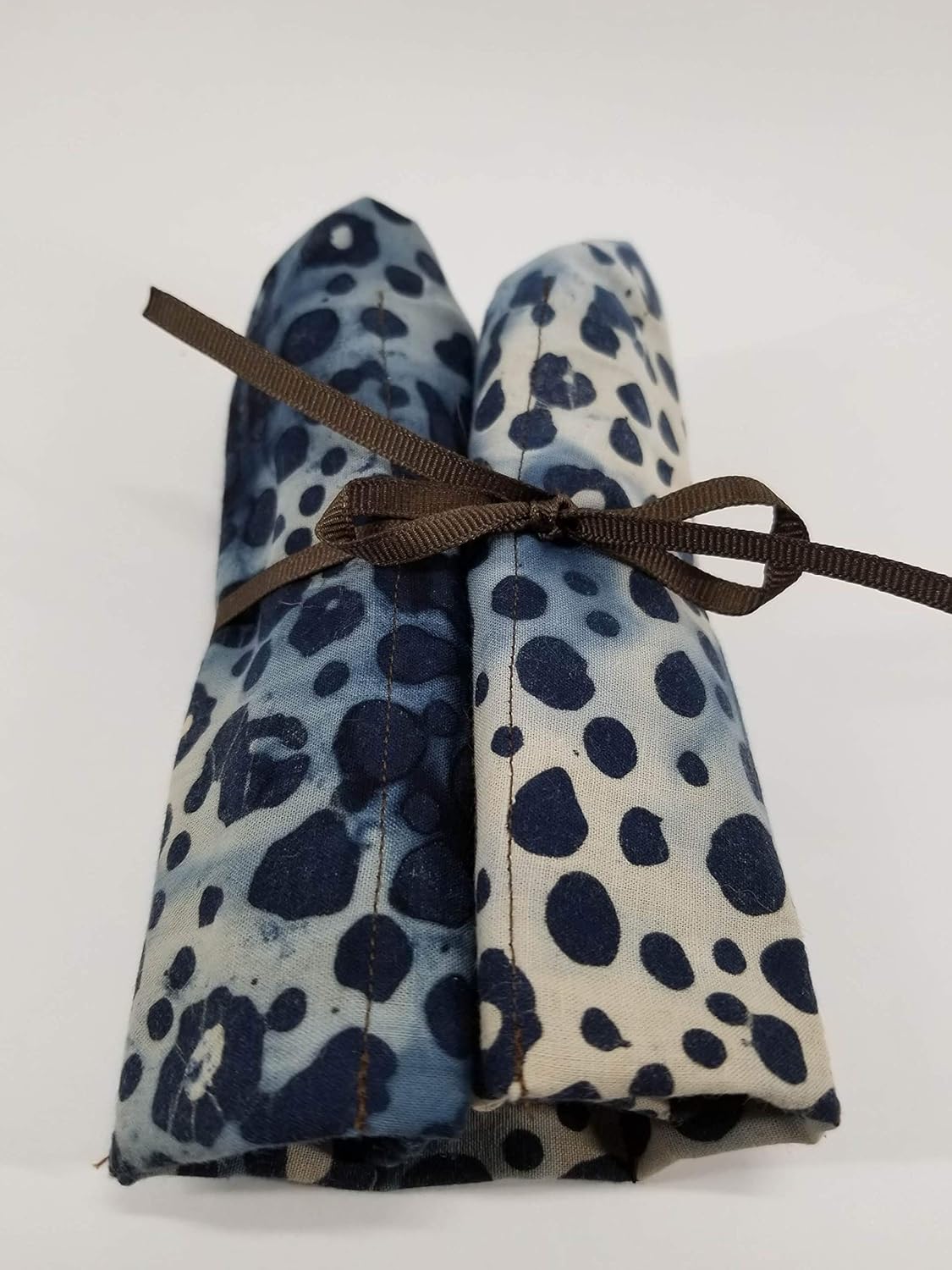 Blue & Cream Dotted Batik Straight Edge Razor Storage