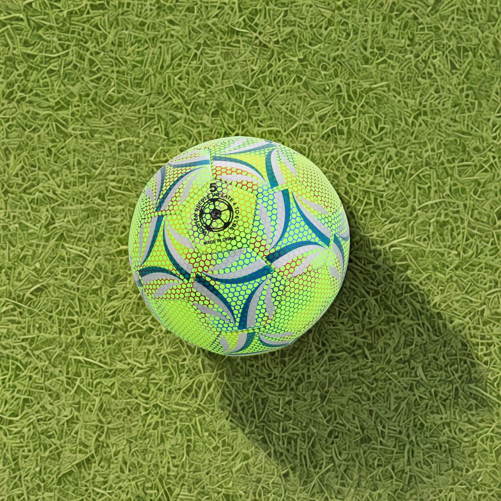 MAGICLULU Pallone da Calcio Illuminato per Gioco Notturno Attrezzatura Sportiva per Ragazzo Ragazza Ragazza e Adolescenti Senza Padre Accessorio Luminoso Adatto per Allenamento Festa