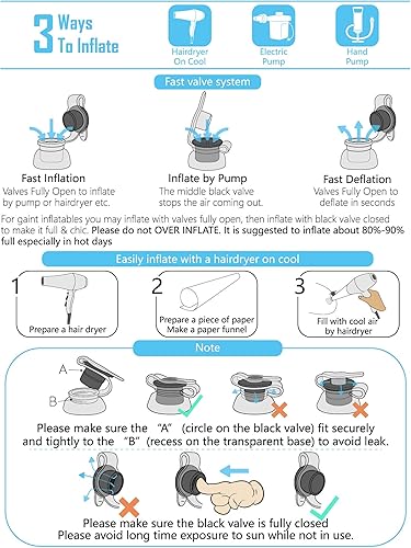 Miniatura 7 de Jasonwell Flotador de piscina de Beer Pong – Mesa inflable de Beer Pong, accesorios para juegos de piscina para adultos, 6 pies, juguetes inflables