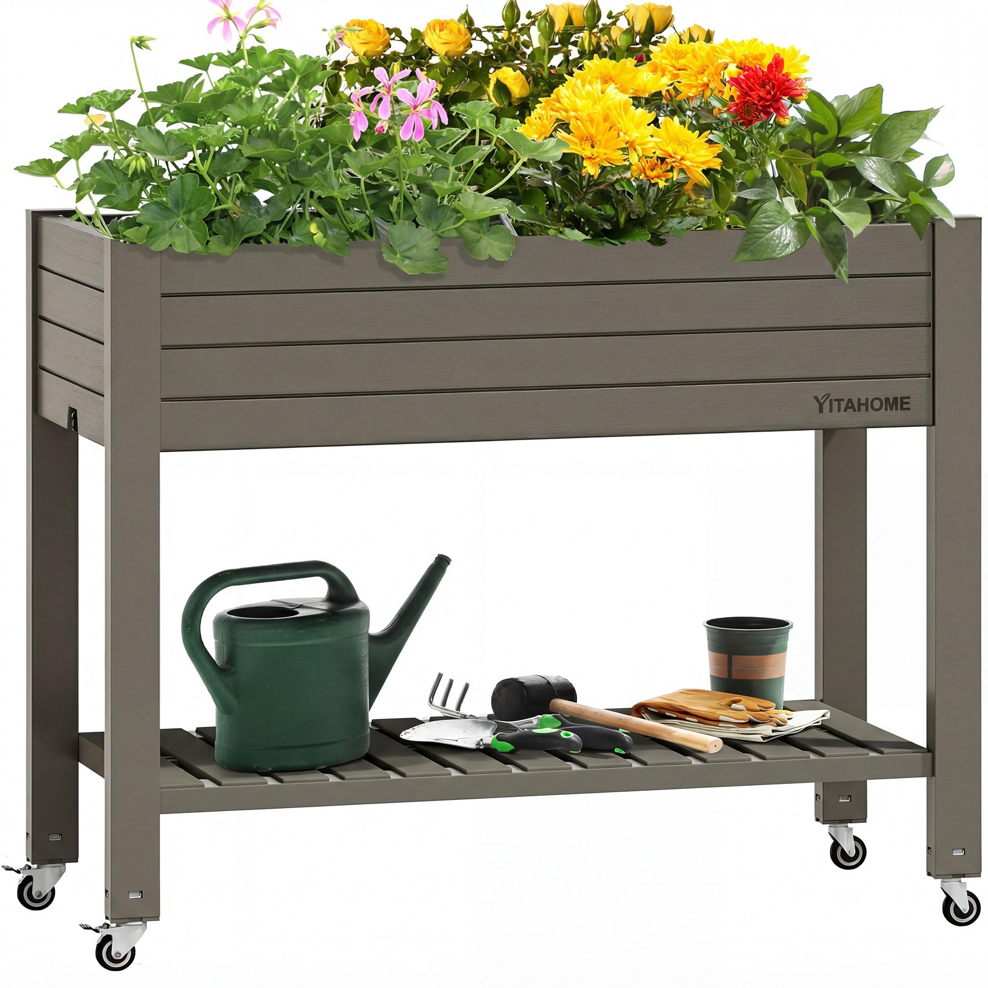 YITAHOME Elevated Garden Bed with Wheels