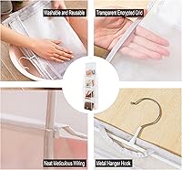 Vista 5 de AARAINBOW 1 Pack Hanging Handbag Purse Organizer for Closet, Hand Bag Organizer Holder 8 Pockets, Space Saving Wardrobe Purse Storage Organizer for