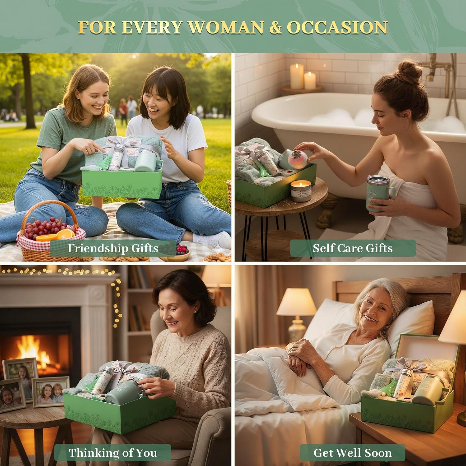 Self Care Gifts for Women,Get Well Soon Gift Baskets for Women,Birthday Gift for Best Friend,Thinking of You Care Package,Relaxing Spa Gift Set for Wife, Mom,Girlfriend,Unique Valentine’s Day - Image 3