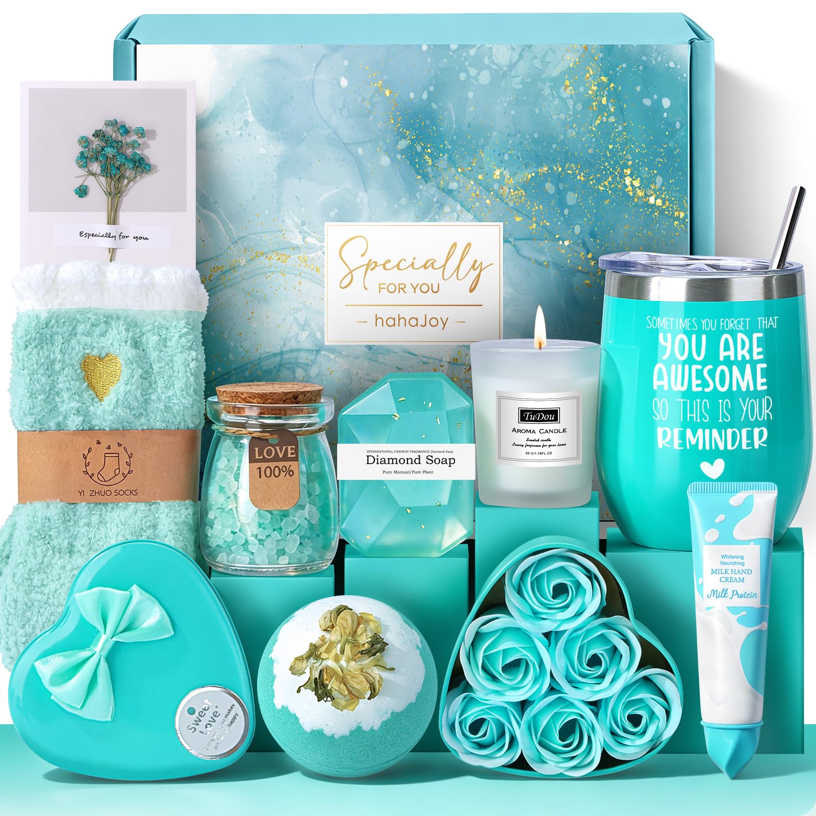 Birthday Gifts for Women, Unique Self Care Package Pamper Gifts for Women, Relaxation Spa Bath Set Get Well Soon Gifts for Her, Ladies Birthday Hampers Presents for Mum, Friends, Wife, Auntie, Sister