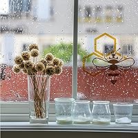 Vista 7 de GORGECRAFT 4 calcomanías estáticas de abeja para ventana, anti colisión, película de vinilo no adhesiva, decoración del hogar, calcomanías