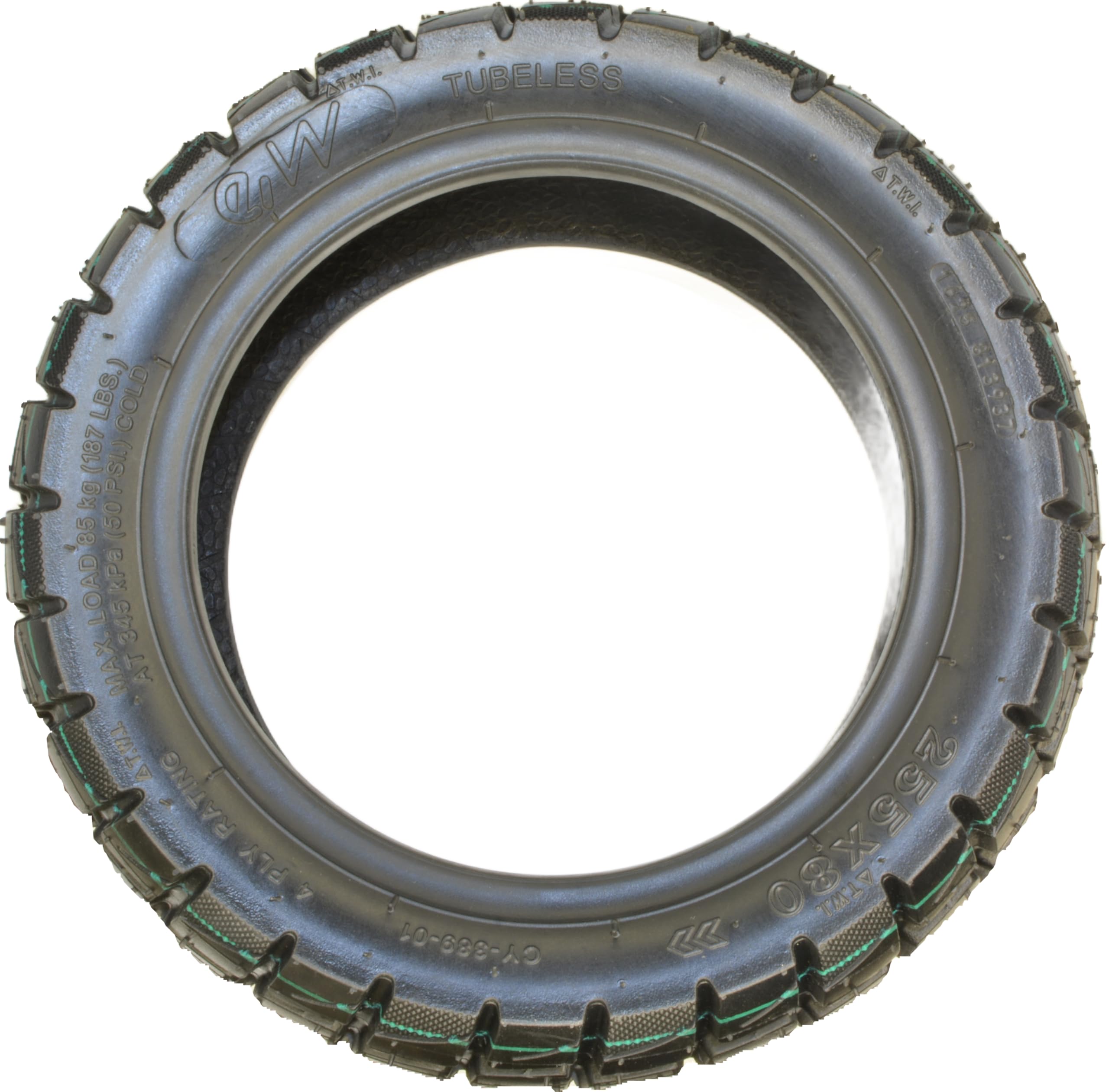 Pneumatico Tubeless per monopattino elettrico, 255x80-6, 10x3-6, 80/65-6, compatibile con SmartGyro, Dualtron, Kukirin, Kugo, Cerchio 6 pollici