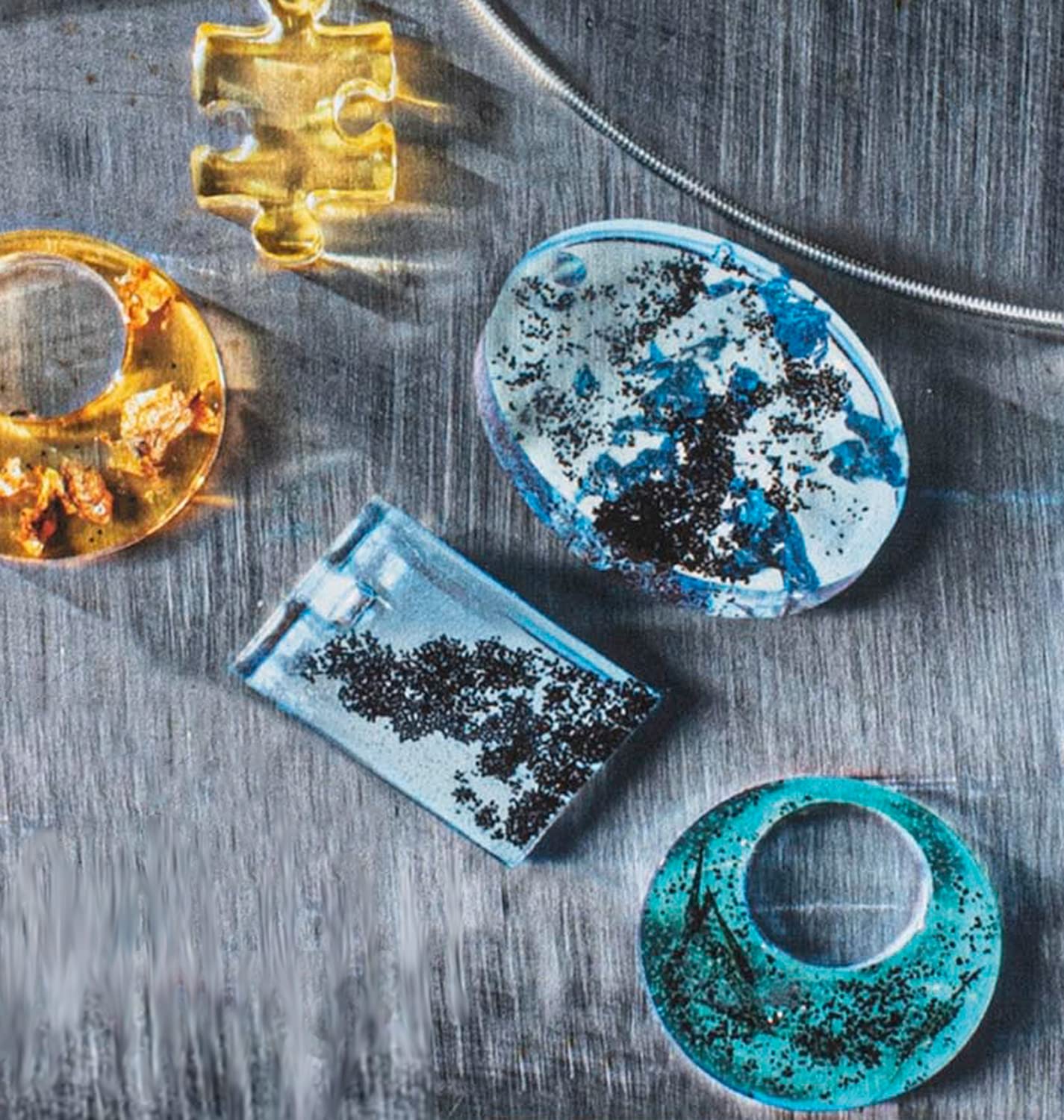GLOREX- Kit Cristal Resina Joyas Bisutería 520-Juego Completo moldeo Hacer Individuales Formas una Idea de Regalo Creativa, Multicolor, 150 g (6 2101 520)