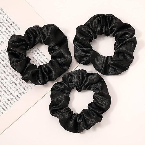 Vista 109 de Scrunchies - Bandas elásticas para el cabello, bandas elásticas para el cabello, paquete de accesorios neutros para el cabello, para mujeres y niñas