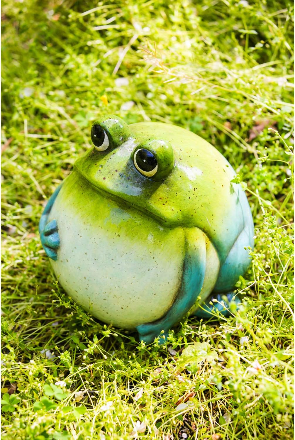 New Creative Evergreen Garden Portly Frog Ceramic Outdoor Figurine
