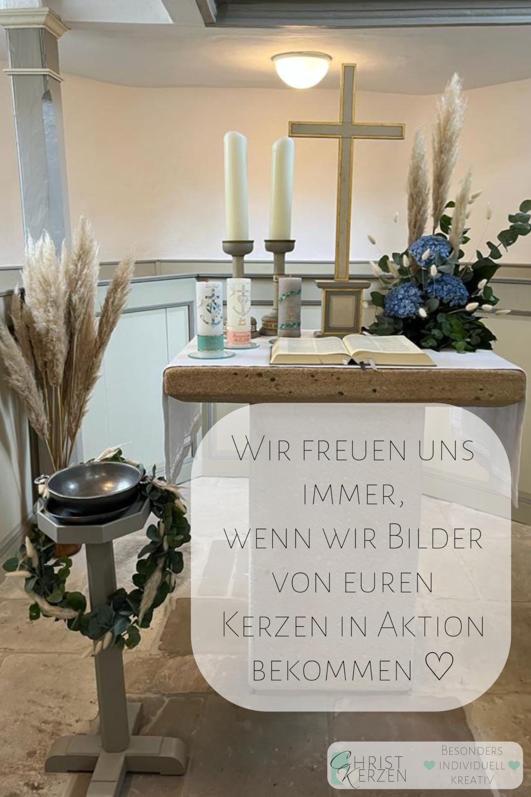 Hochzeitskerze Cassandra und Henrik mit echtem Holz mit Name und Datum, individuell und handverziert 2528