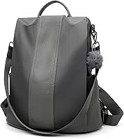 Vista 49 de Mochila impermeable liviana de nailon antirrobo para mujer, Caqui, M