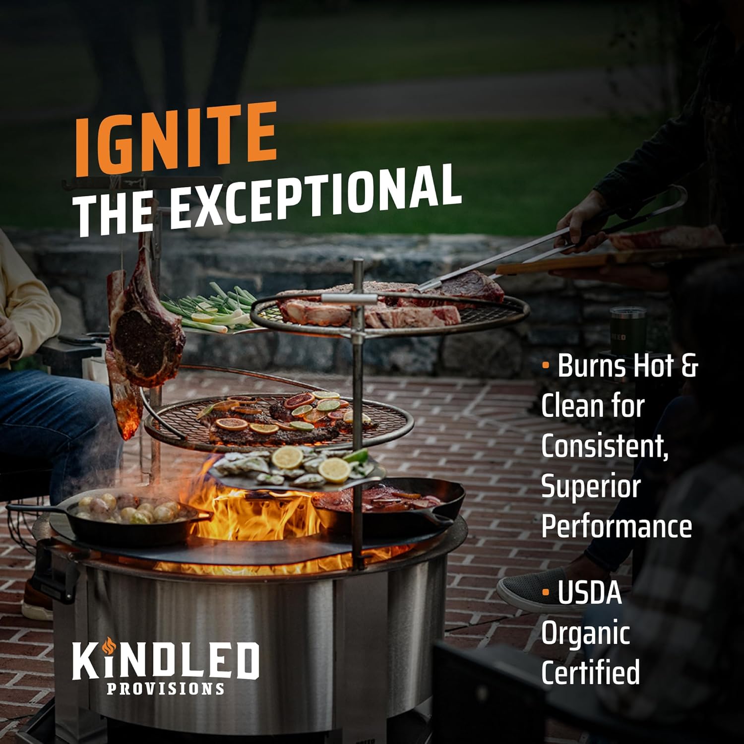 Kiln Dried Oak Wood by Kindled Provisions – Premium Firewood for Pizza Ovens, Indoor Pizza Oven, Pizza Stone, Solo Stove & Smoker Grill – Boxed Hardwood for Cooking, Grilling & Wood-Fired Flavor