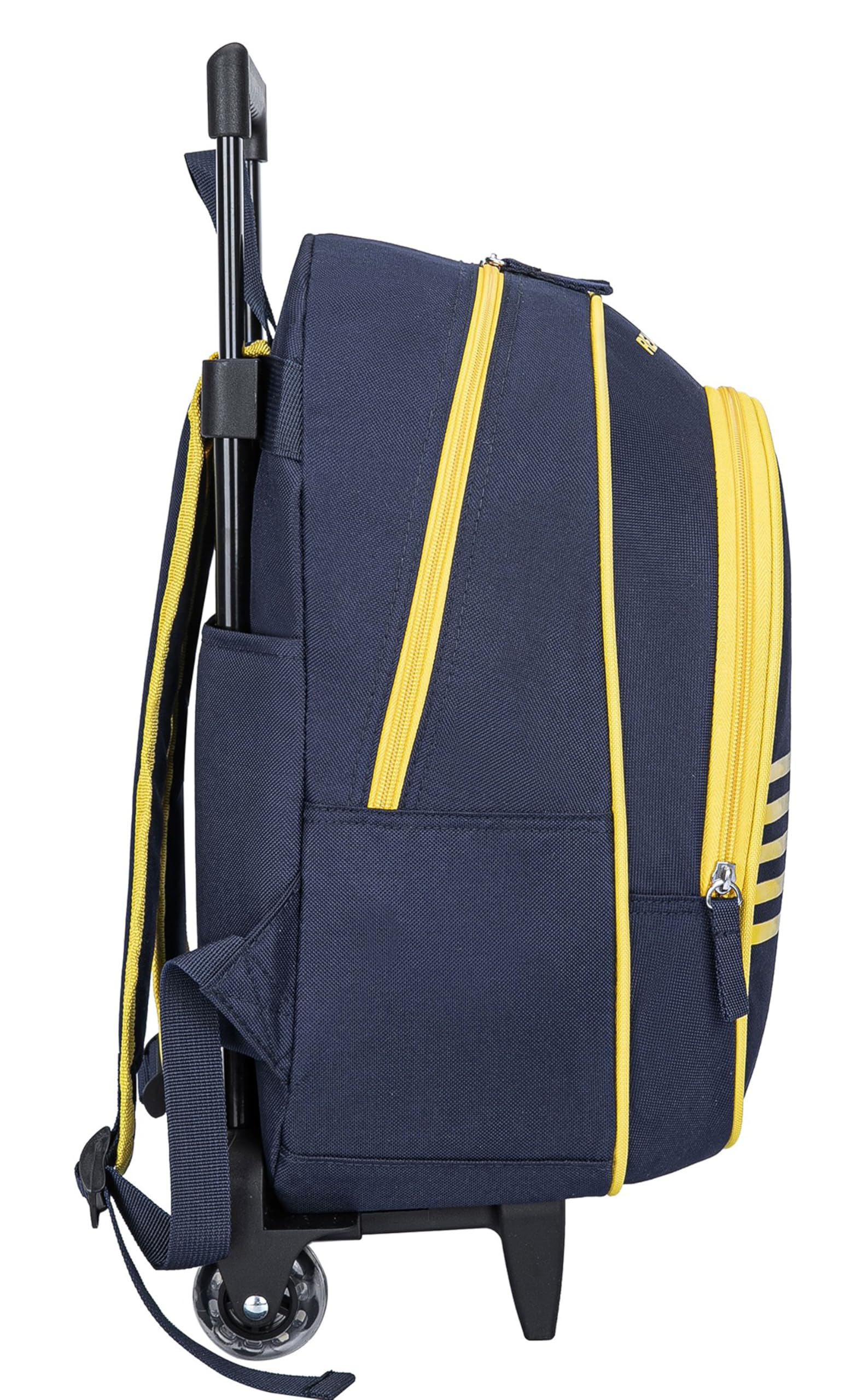 Real Madrid - Mochila escolar con ruedas Real - Colección oficial