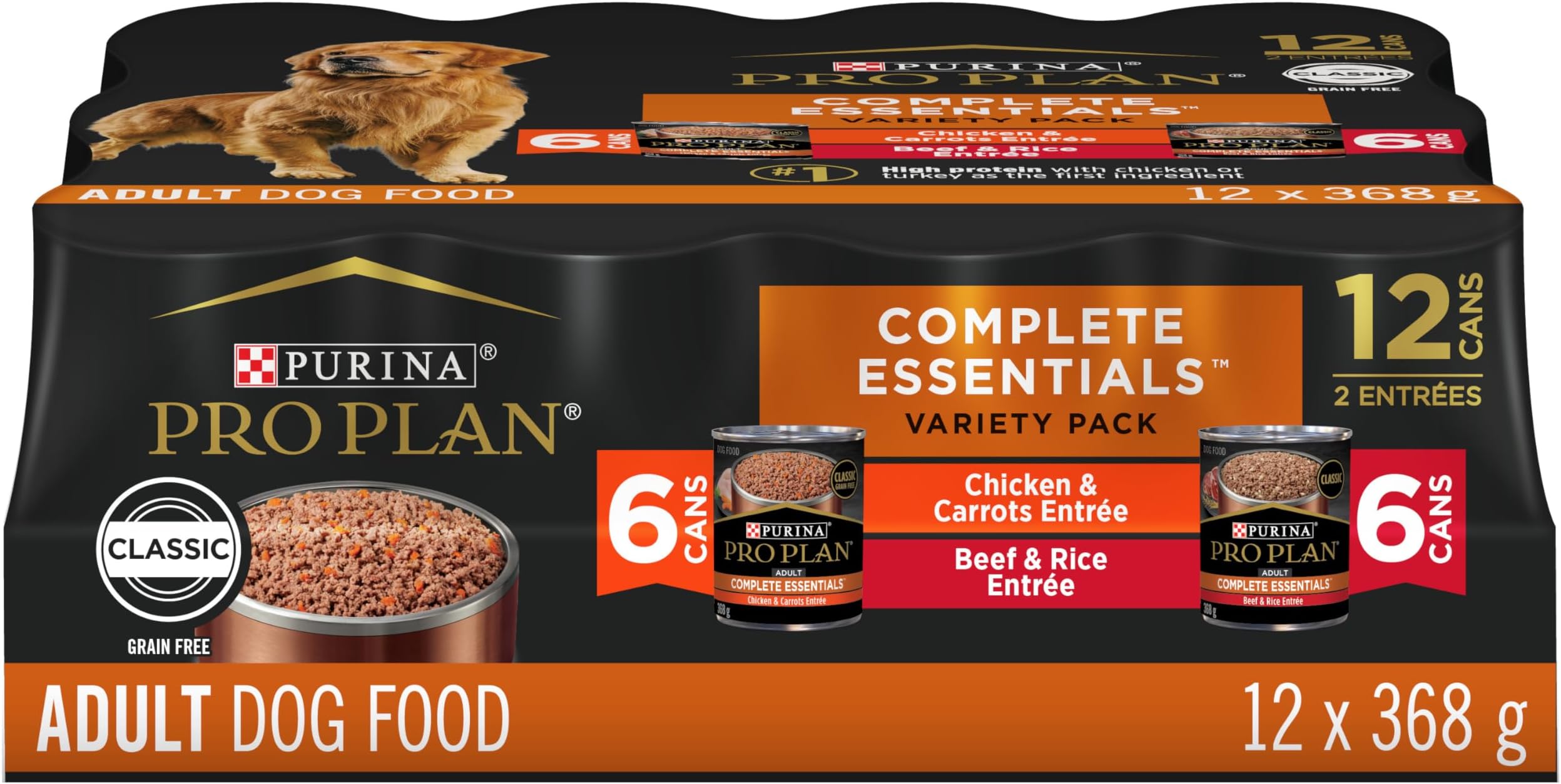 Purina Pro Plan Complete Essentials Wet Dog Food, Entree Variety Pack 2
