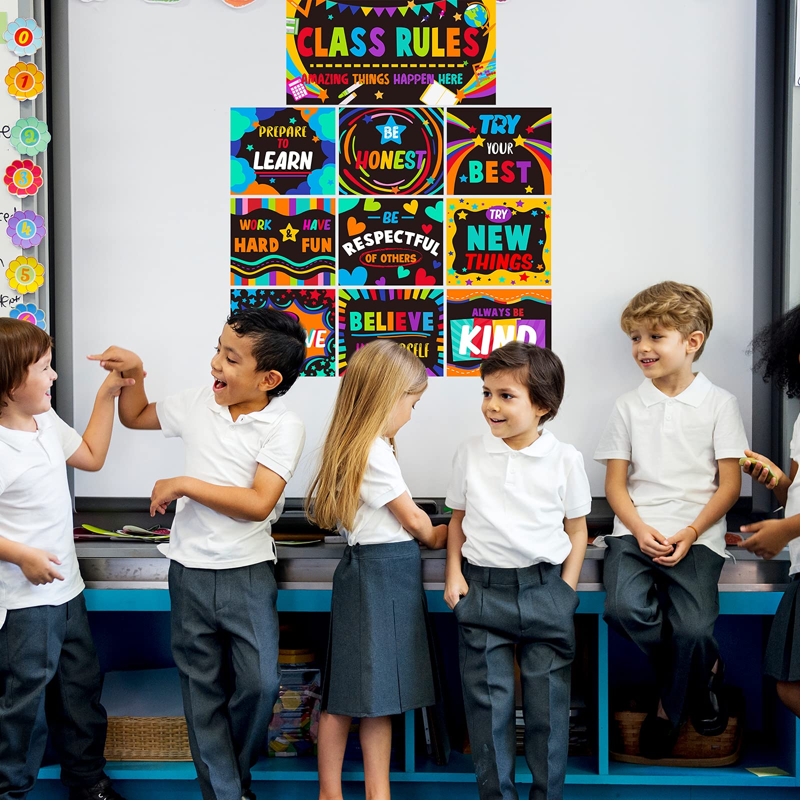 Buy 10 pieces Classroom Rules Poster for Classroom Decorations