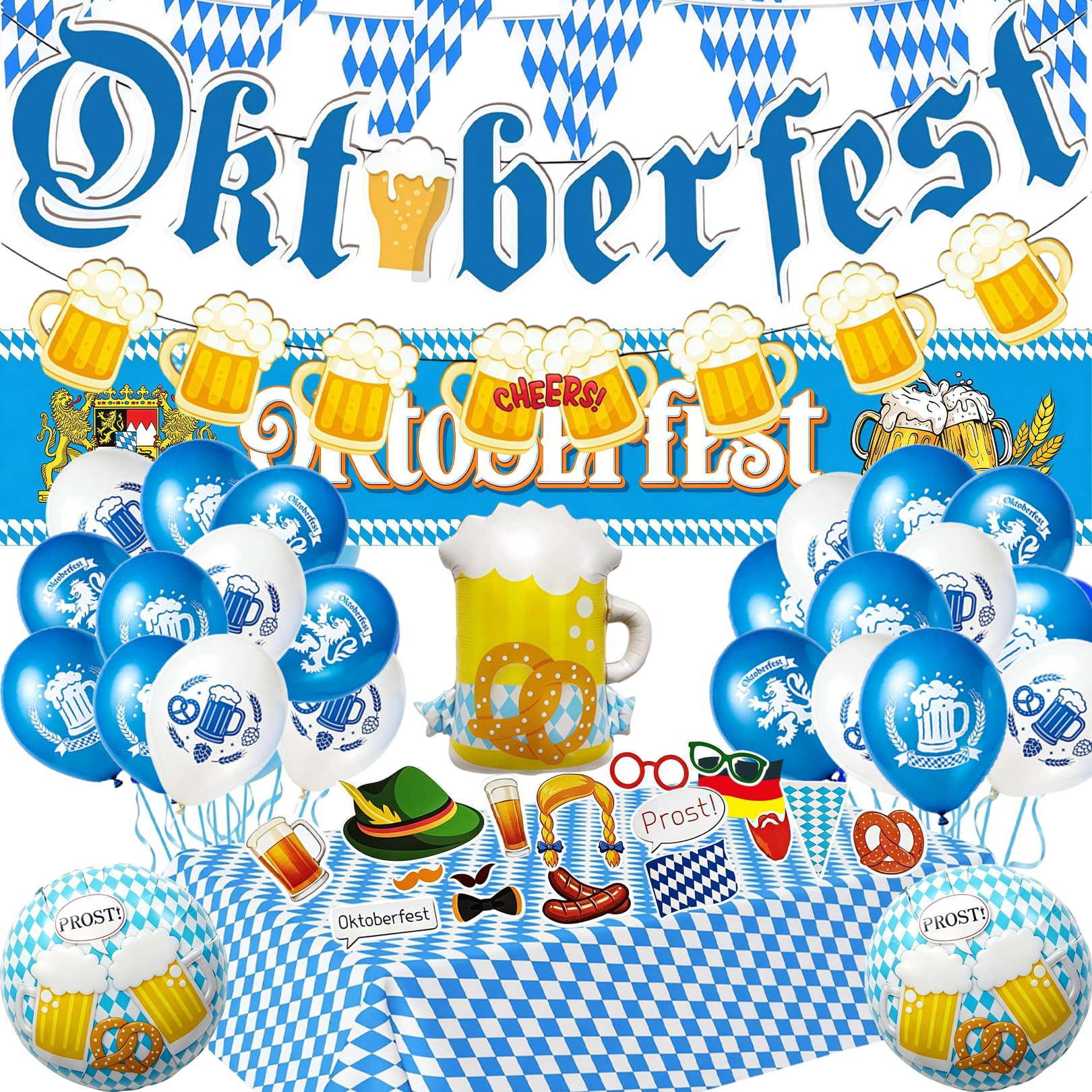 Oktoberfest Decorations Kit, Oktoberfest Bavarian Beer Party Supplies