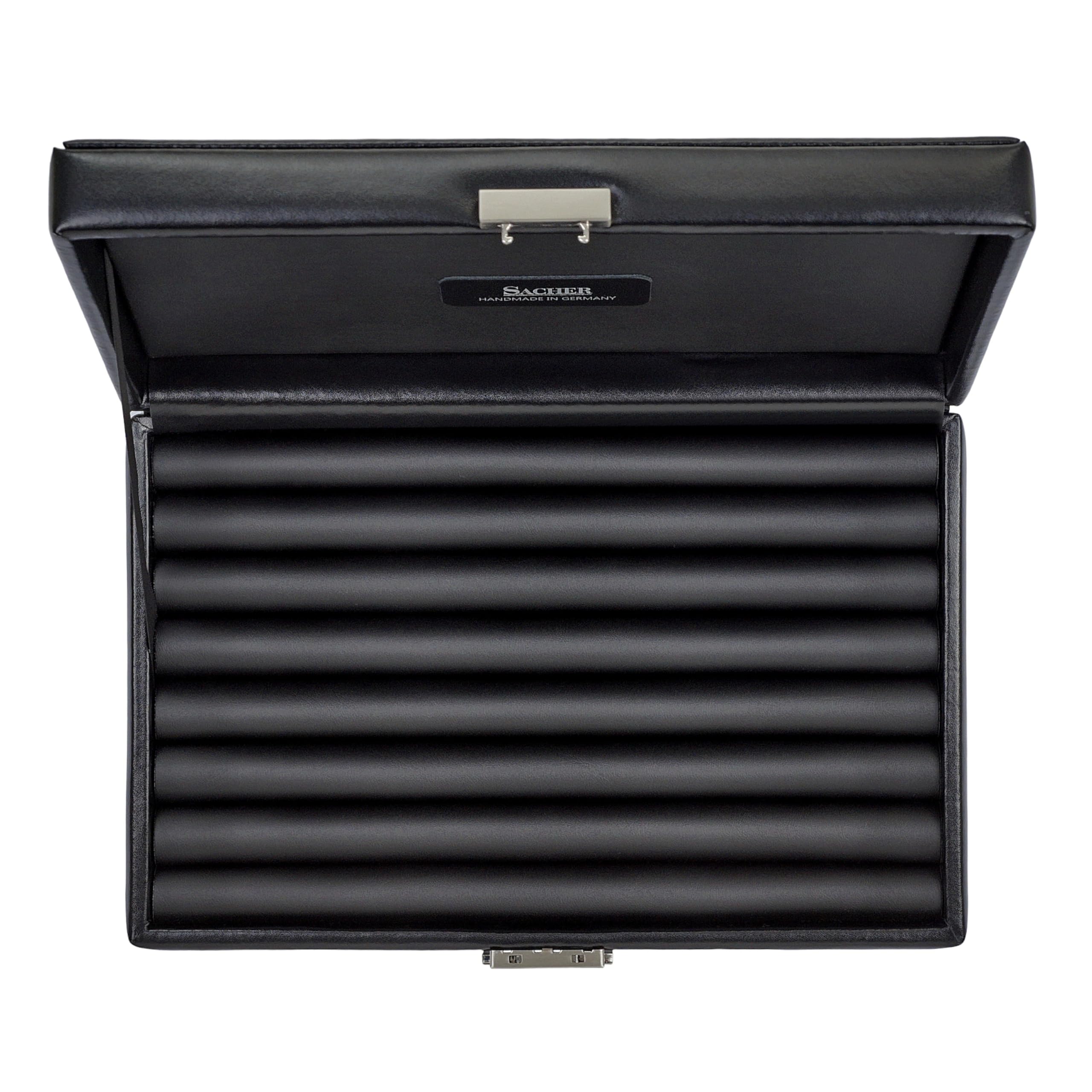 SACHER Estuche para anillos negro exclusive/negro (piel)