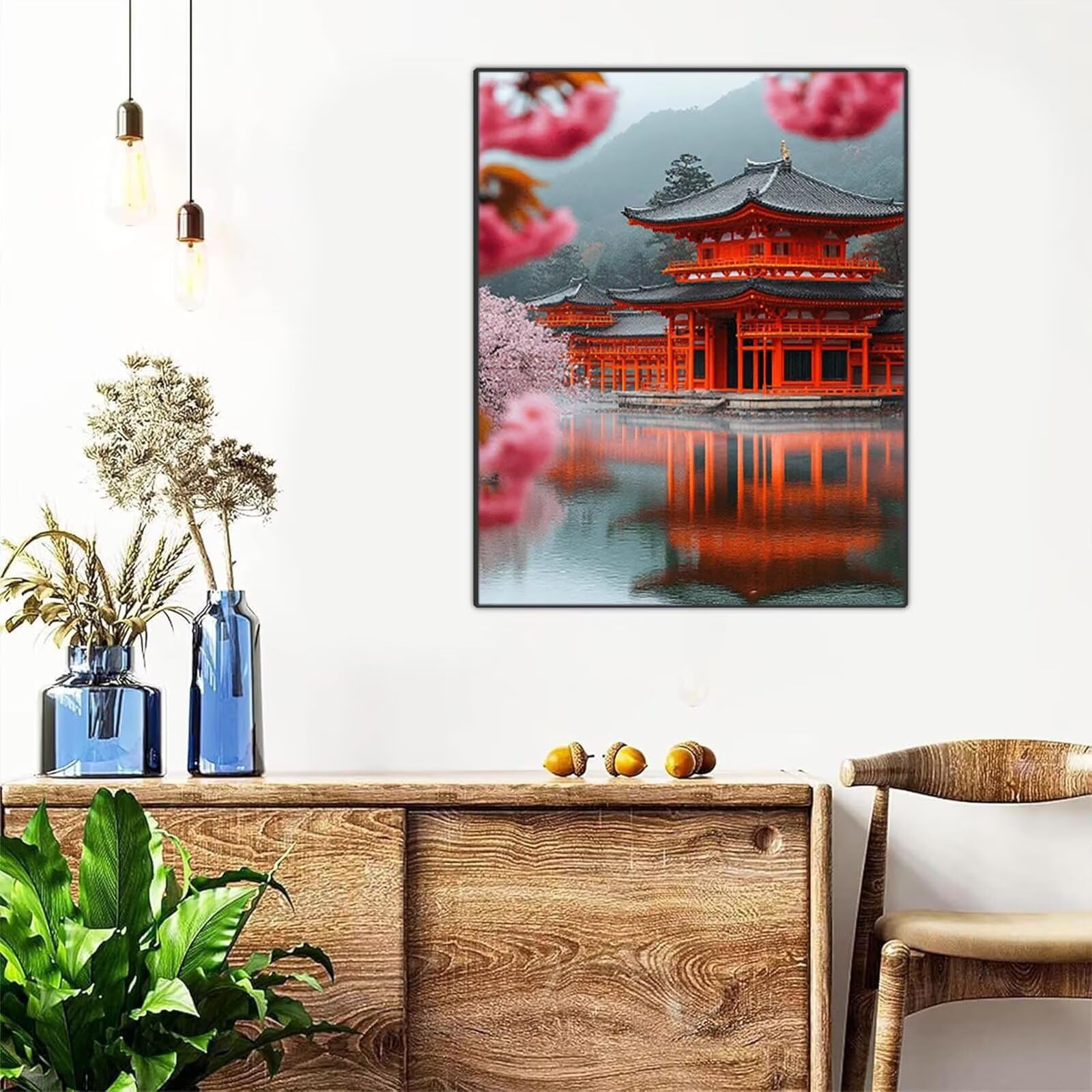 Diamond Painting Architektur Diamant Malen Nach Zahlen 80 x 60CM ZXSH9966 | Diamant-Vollabdeckung Landschaft Leinwand zum Bemalen, Kreatives Deko Wohnzimmer Büro Desktop Geschenke für Frauen Mann