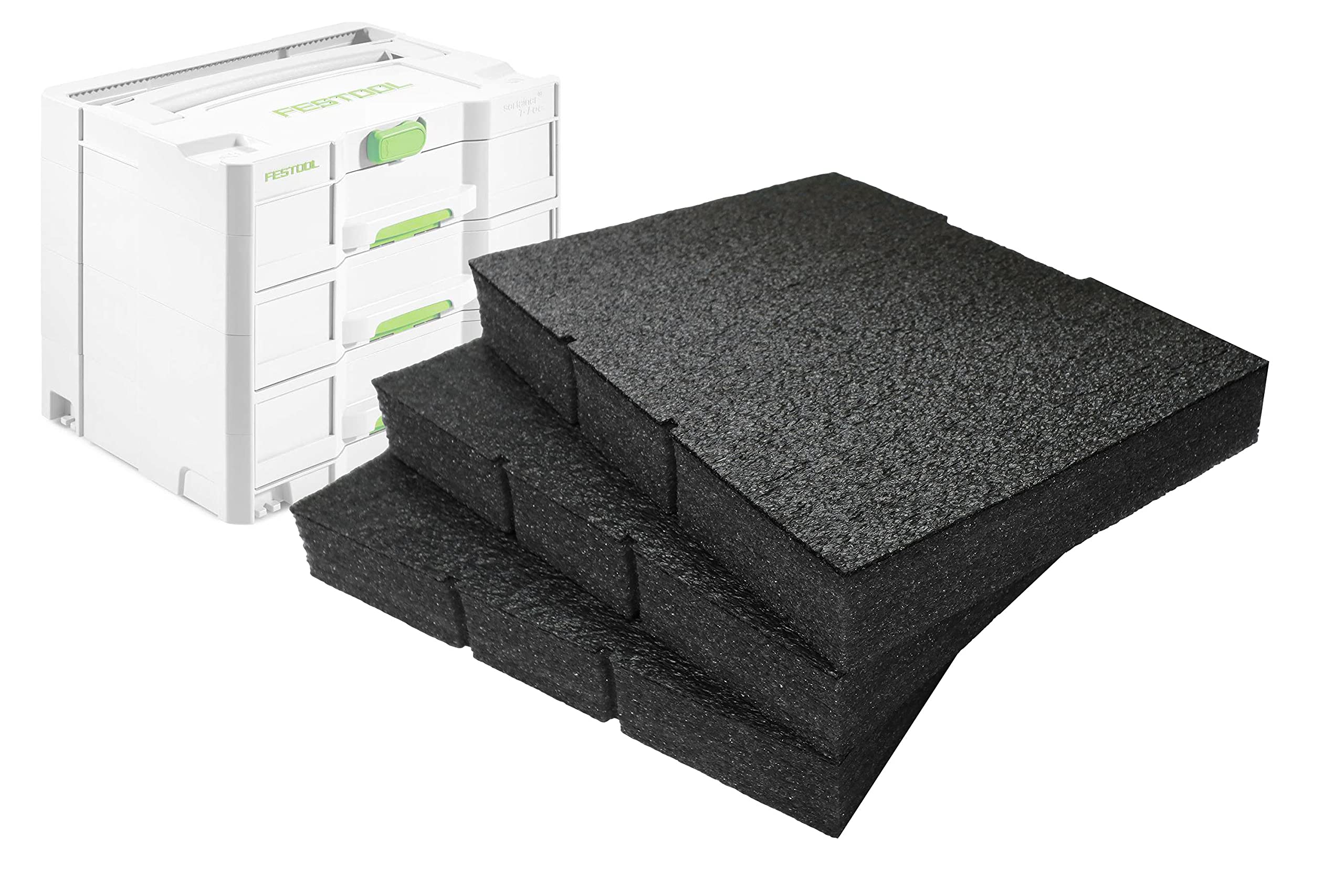 Shadow Foam Sortainer Inserts – Perfect fit for Sortainer SYS4 TL-SORT/3 [Black 30mm Triple Pack] Foam Inserts for Festool, Panasonic & Tanos Sortainer Modular Toolbox | Tool Storage & Organisation