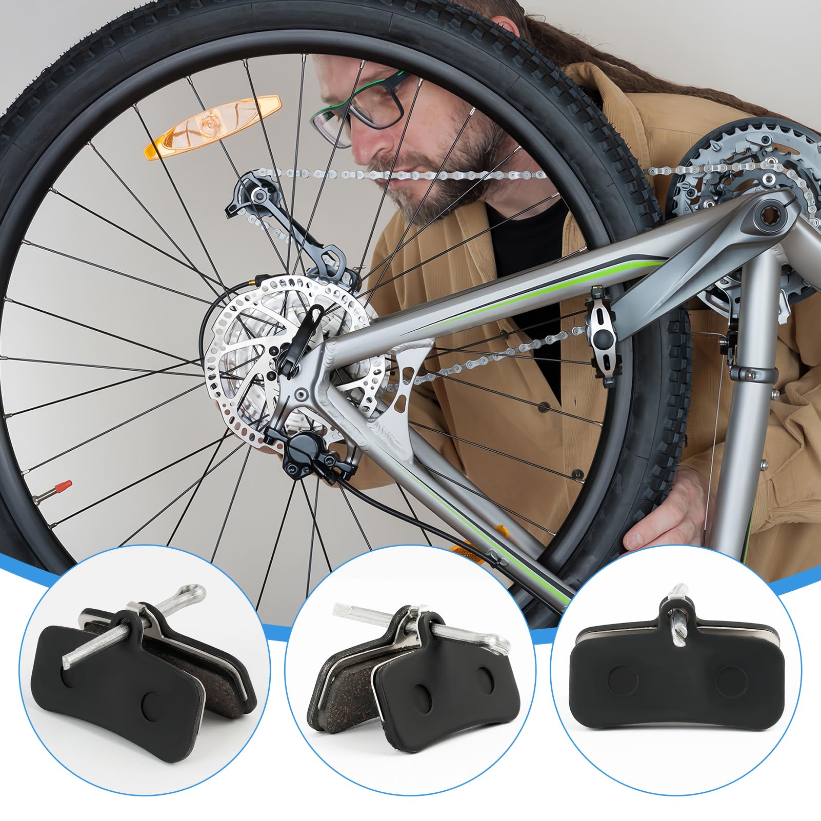 4 pary okładzin hamulcowych Shimano D03S dla niezawodnej skuteczności hamowania, cichego hamowania i trwałości, kompatybilne z D02S Saint BR-M810 M820 Zee M640 Deore XT M8020 TRP Tektro HD