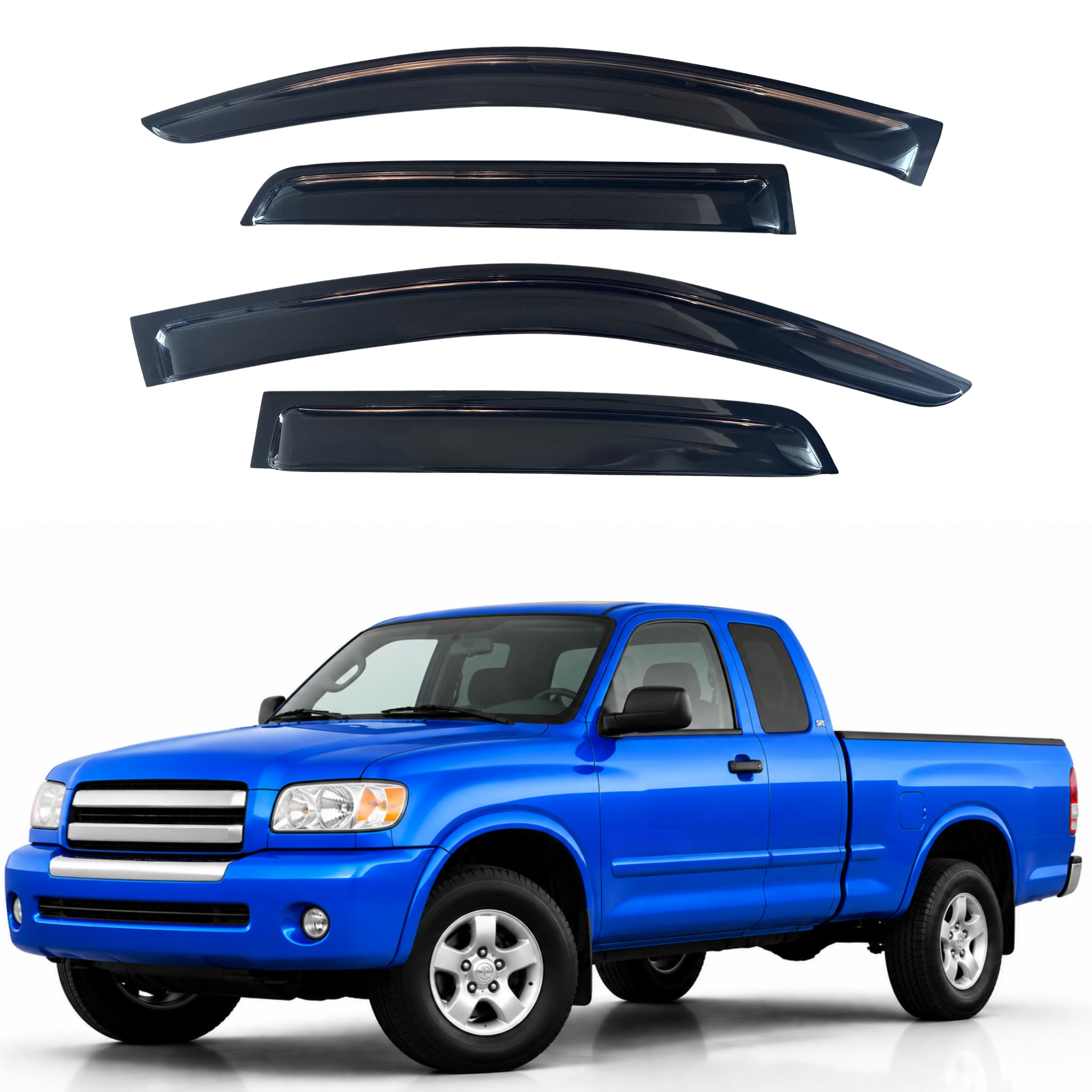 IG Window Visors Fit for 2000-2006 Toyota Tundra Access Cab, Out-Channel Rain Guards Vent Wind Deflectors 4PC, Truck Accessories for 00-06 Toyota Tundra (Extended Cab Only)