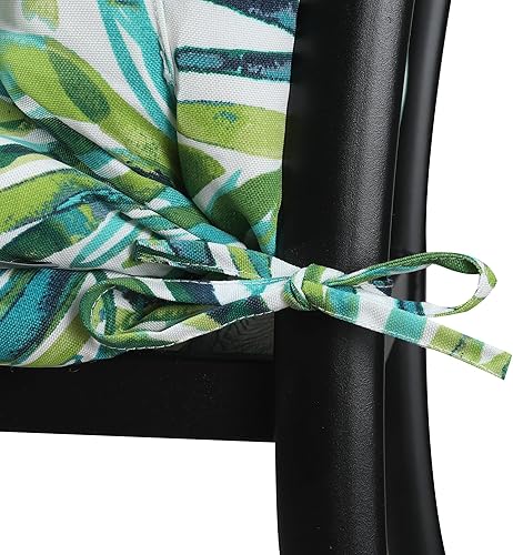 Miniatura 5 de Magpie Fabrics Cojín copetudo para silla de patio, 2 unidades, impermeable, resistente a la decoloración, para interiores y exteriores, para asiento