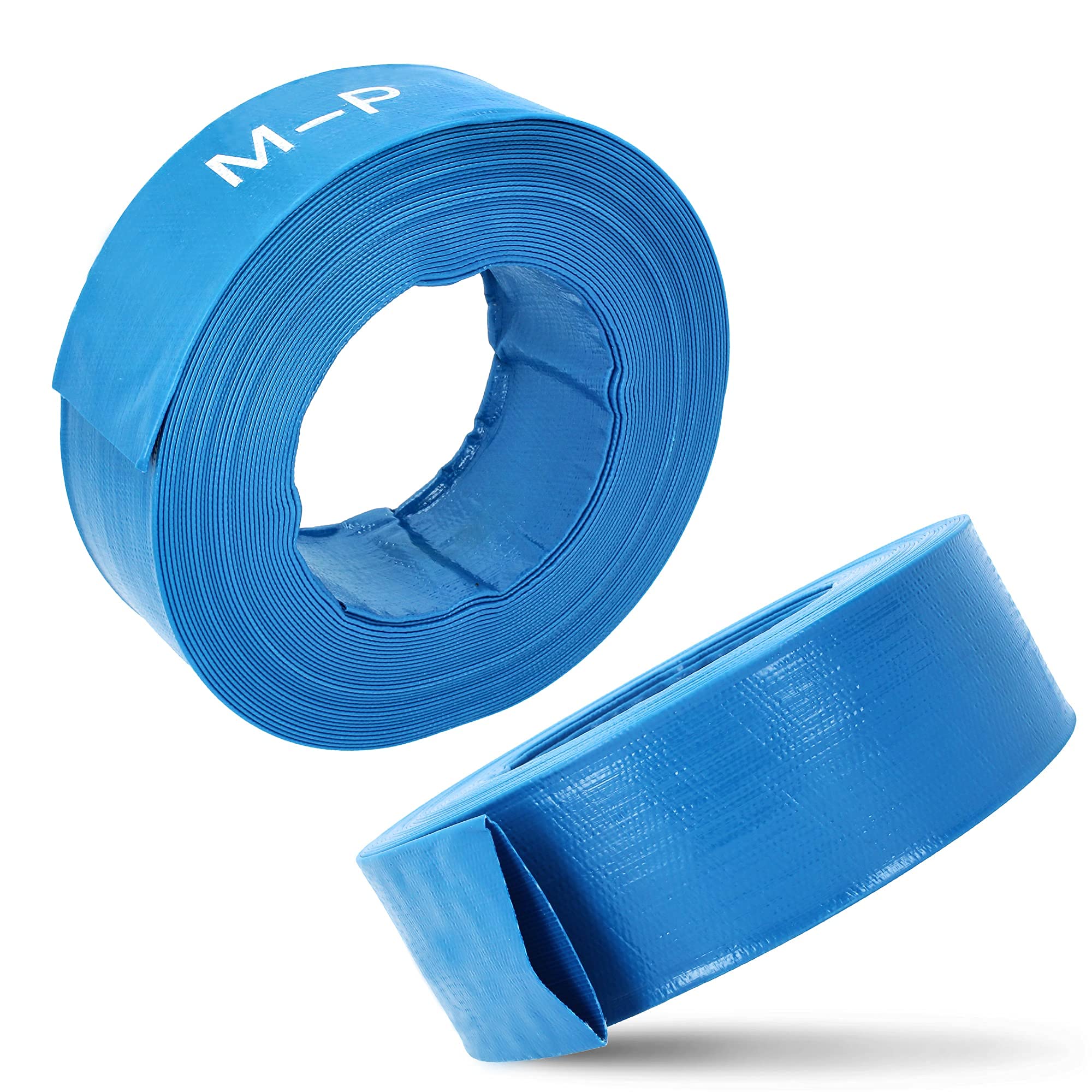 Manguera de Bomberos Industrial, 20 m x 2 Pulgadas, Construcción y Agua, Plana Azul, 2 Bar, 52 mm, Poliéster | M85313