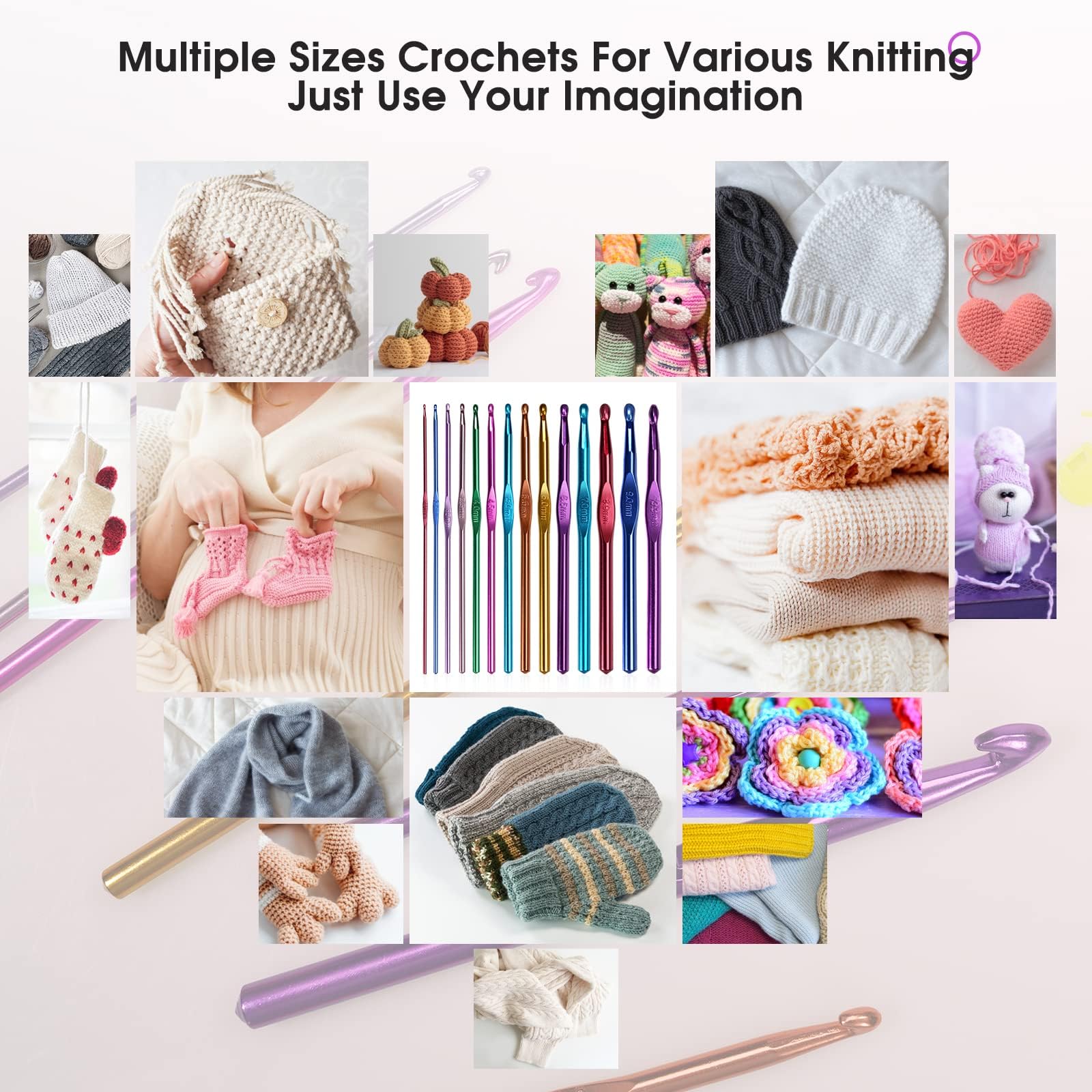 RealPlus 41 PCS Crochet Hook Set, 14 Sizes Crochet Hooks