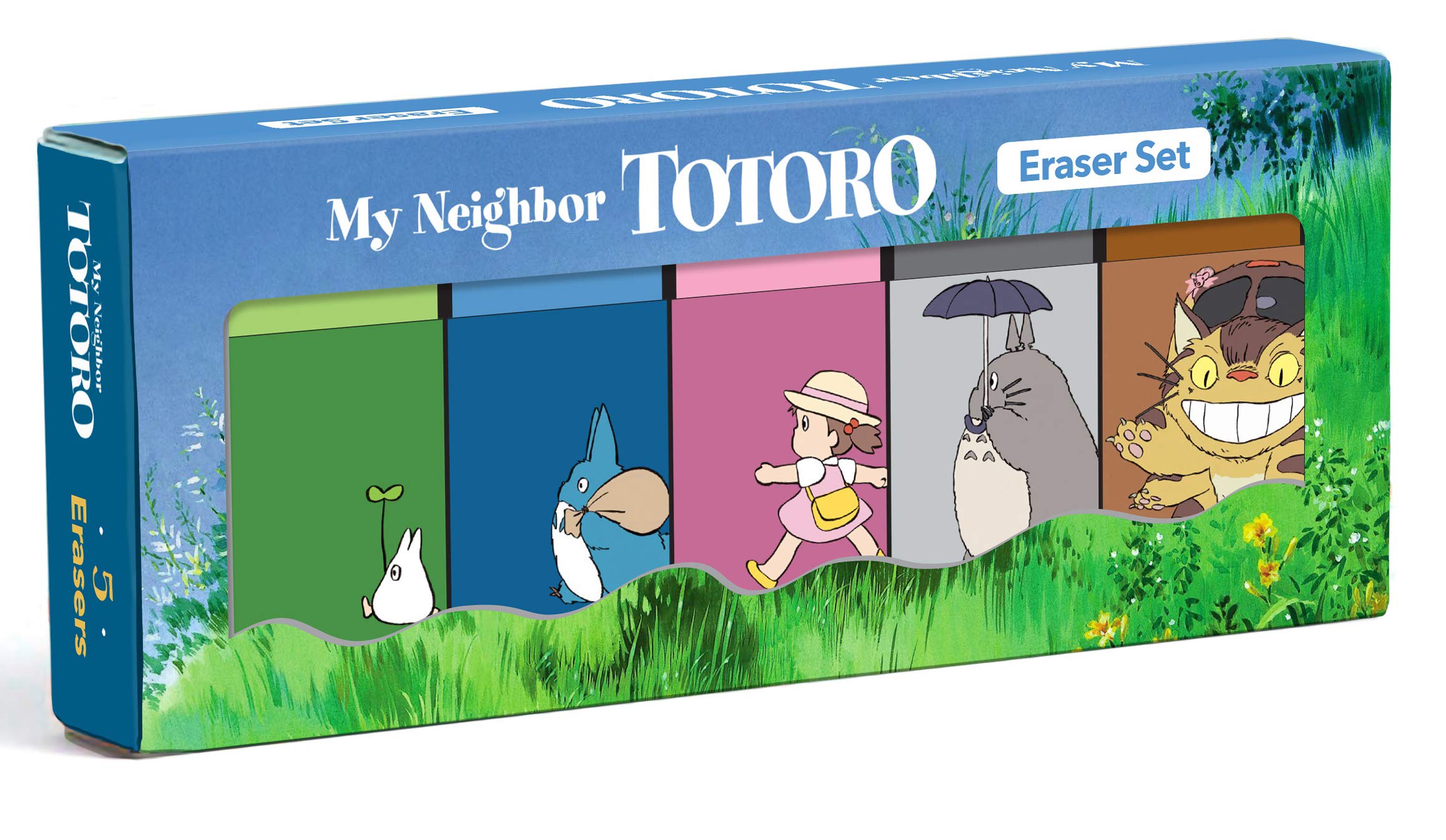 My Neighbor Totoro Eraser Set: (Box of Erasers Featuring Japanese Animation, Cute Eraser Set with Hayao Miyazaki Movie Artwork) (Studio Ghibli)