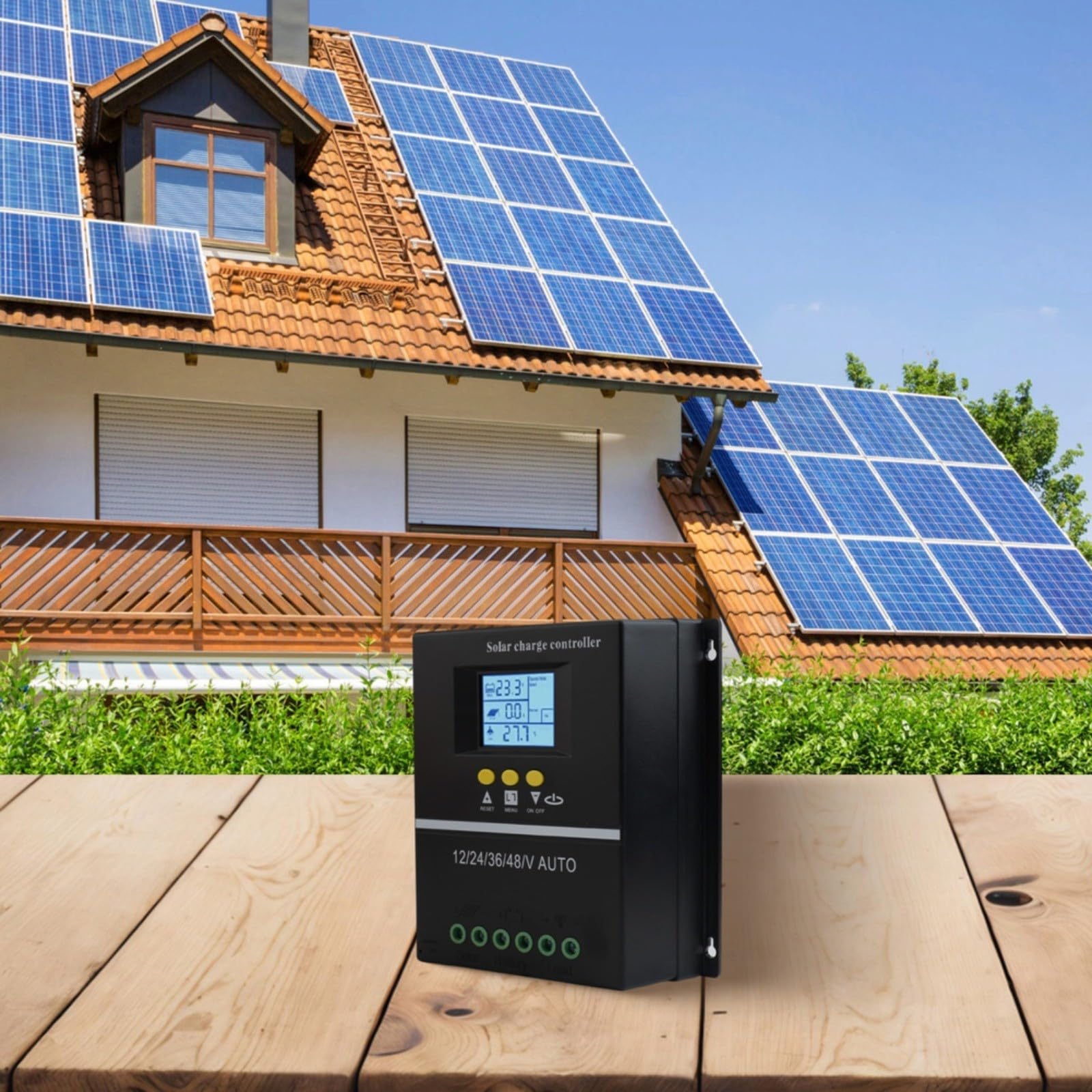 200A MPPT Solar Laderegler 12V/24V/36V/48V LCD Display Batterieladeregler Mit Dual USB Anschlüssen Für Solarpanel System For Battery Regulation And Efficient Monitoring
