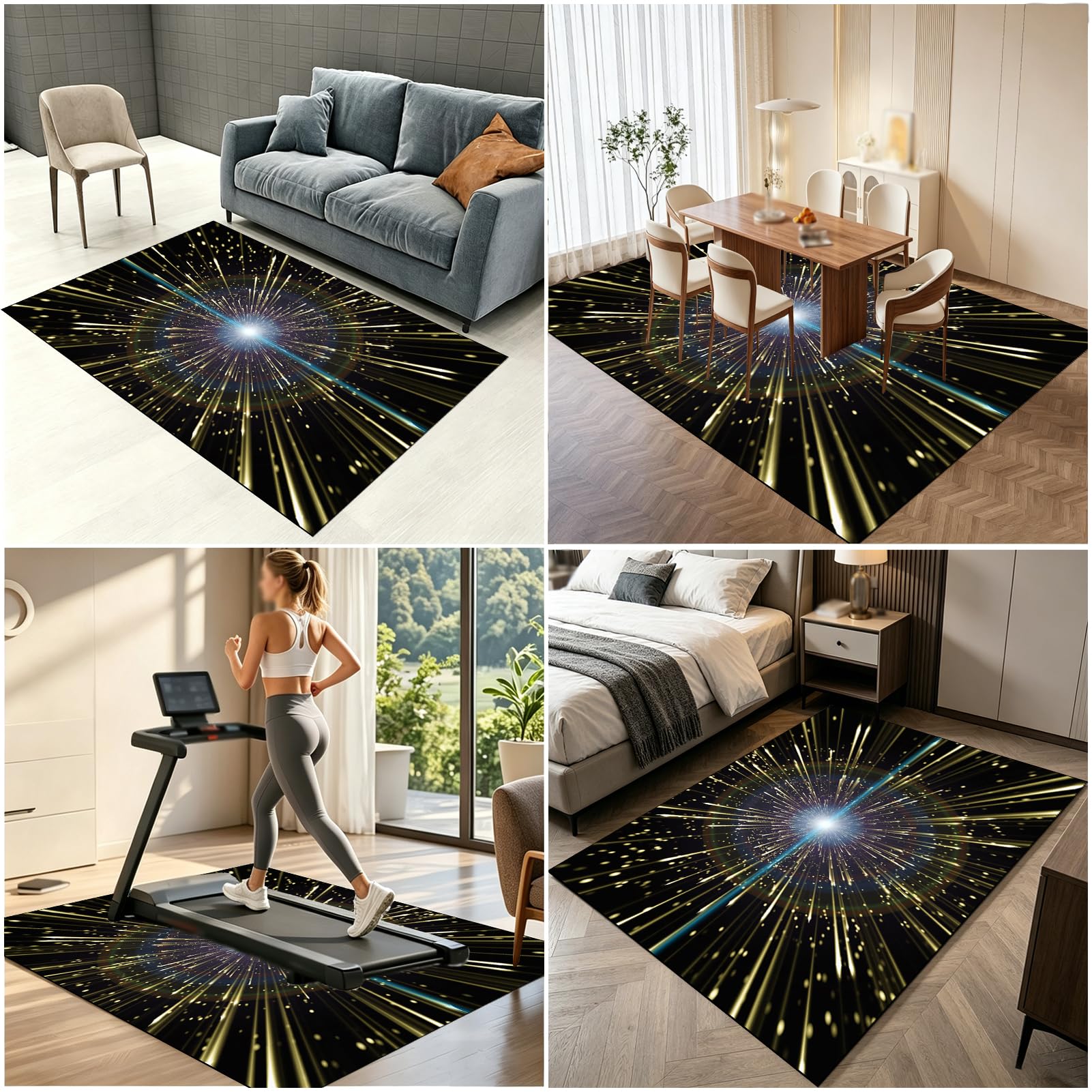 Gamingowa mata ochronna pod krzesło biurowe pod dywan, 70 x 100 cm