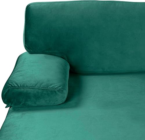 Miniatura 48 de Sofá modular moderno en forma de L, con diván extra ancho y patas doradas Gris,Negro -,Verde,Naranja,Gris oscuro,marino,Púrpura